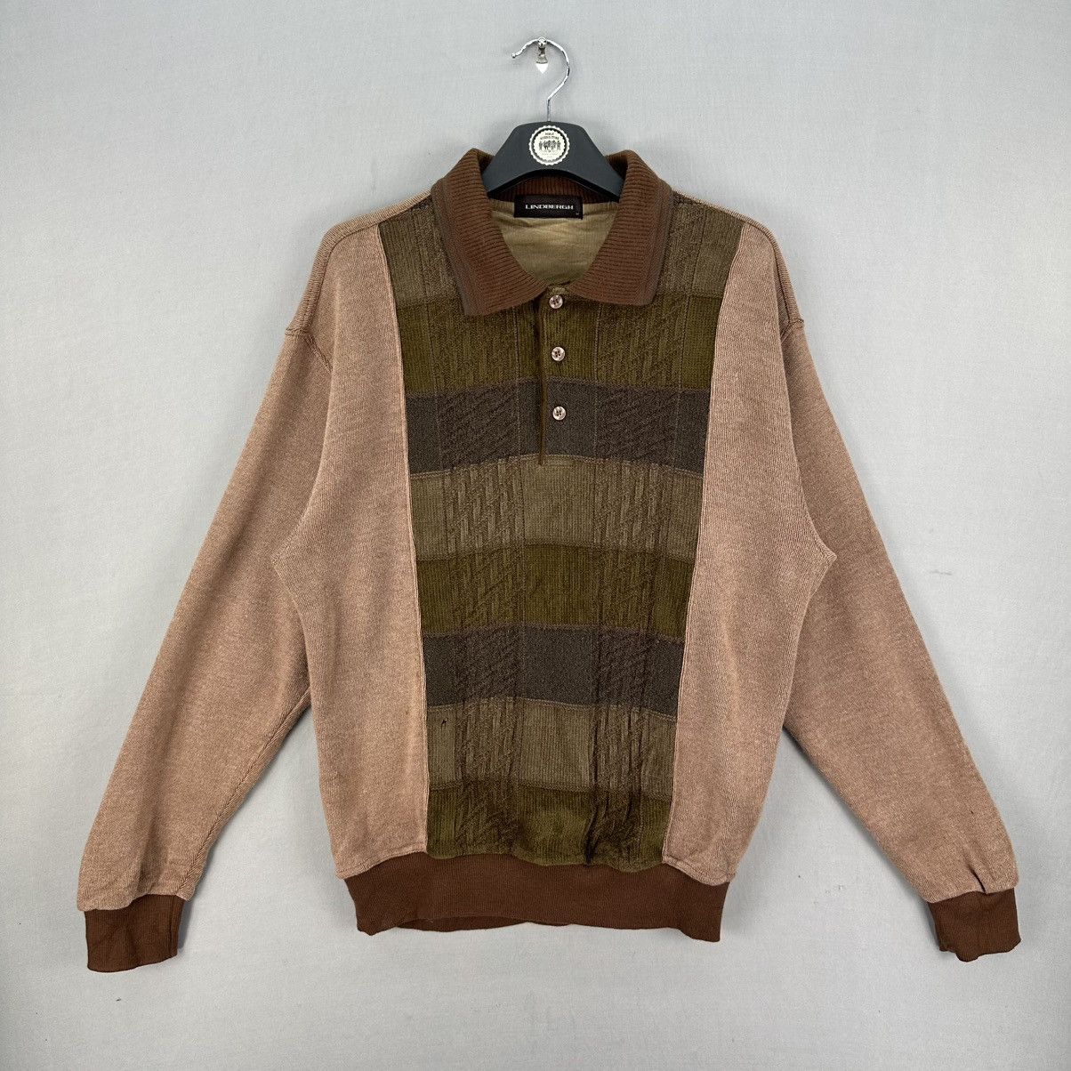 Lindbergh Vintage 90's LINDBERGH Knit Polo Shirt Size US M / EU 48-50 / 2 - 1 Thumbnail