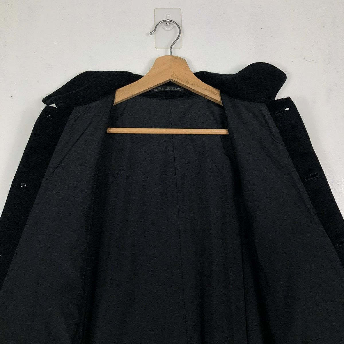 Yohji Yamamoto ☄️Rich Black - Fly Coats Wool Long Jacket Y’s Yohji Yamamoto Size US M / EU 48-50 / 2 - 13 Thumbnail