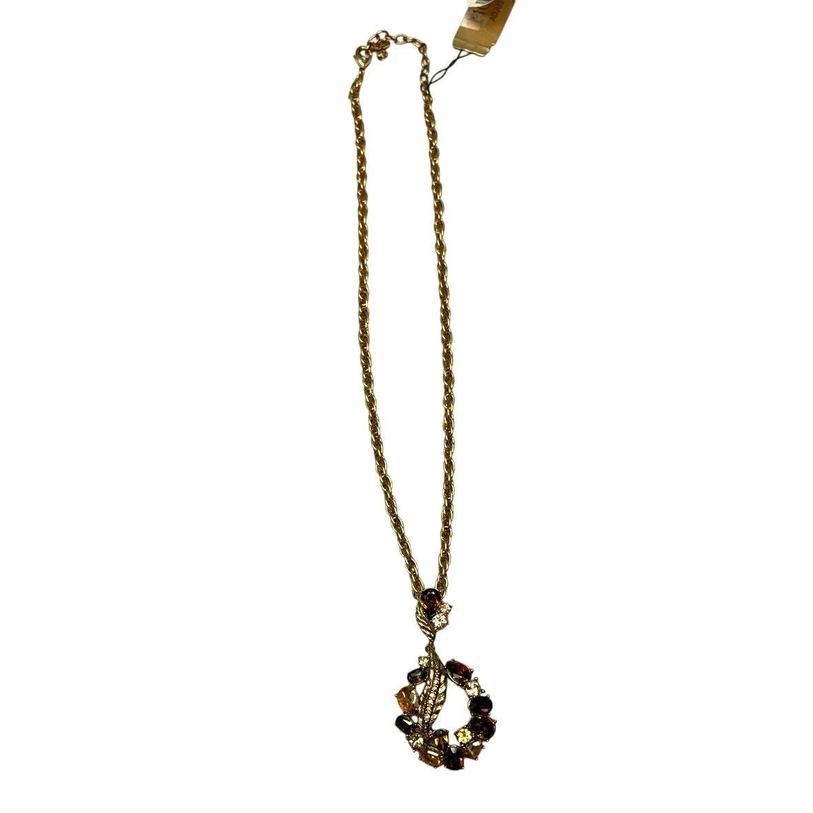 Monet Vintage MONET Amber Pendant Signed Statement Necklace | NWT Size ONE SIZE - 2 Thumbnail