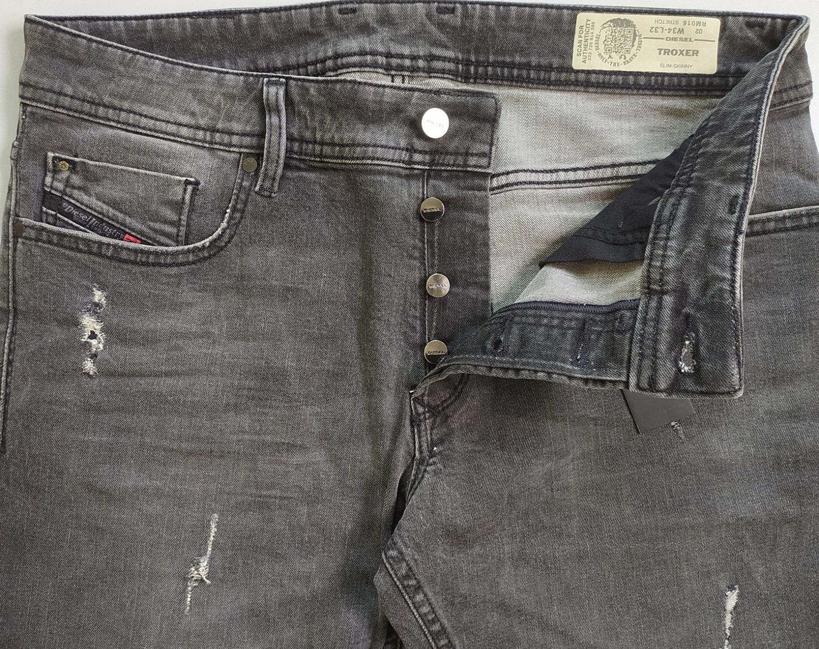 Diesel Diesel TROXER L.32 MENS JEANS SLTP/9985 Size US 34 / EU 50 - 5 Thumbnail