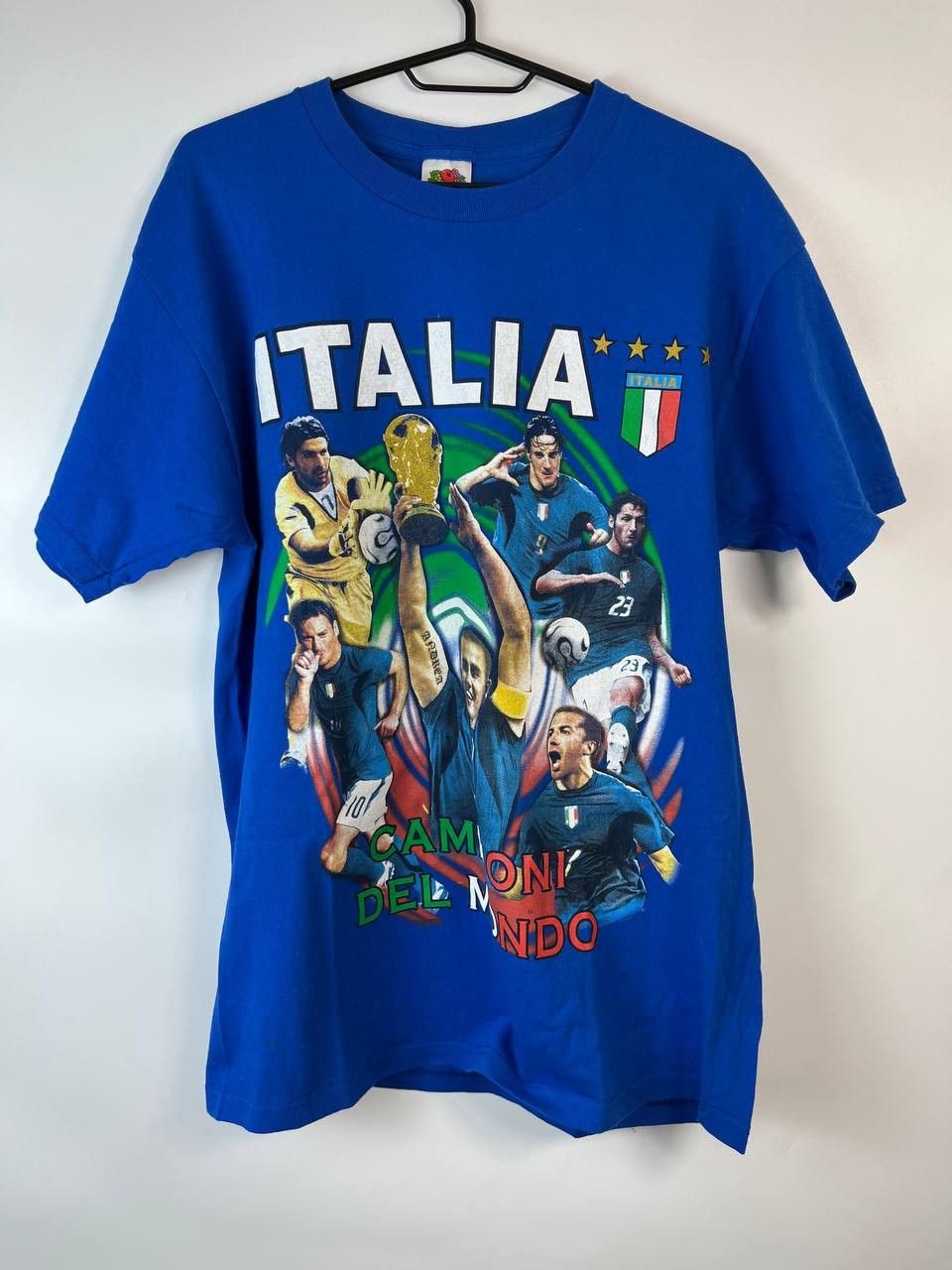 Fruit Of The Loom ITALY 2006 WORLD CUP CHAMPIONS T-SHIRT AZZURRI Sz L Size US L / EU 52-54 / 3 - 1 Thumbnail