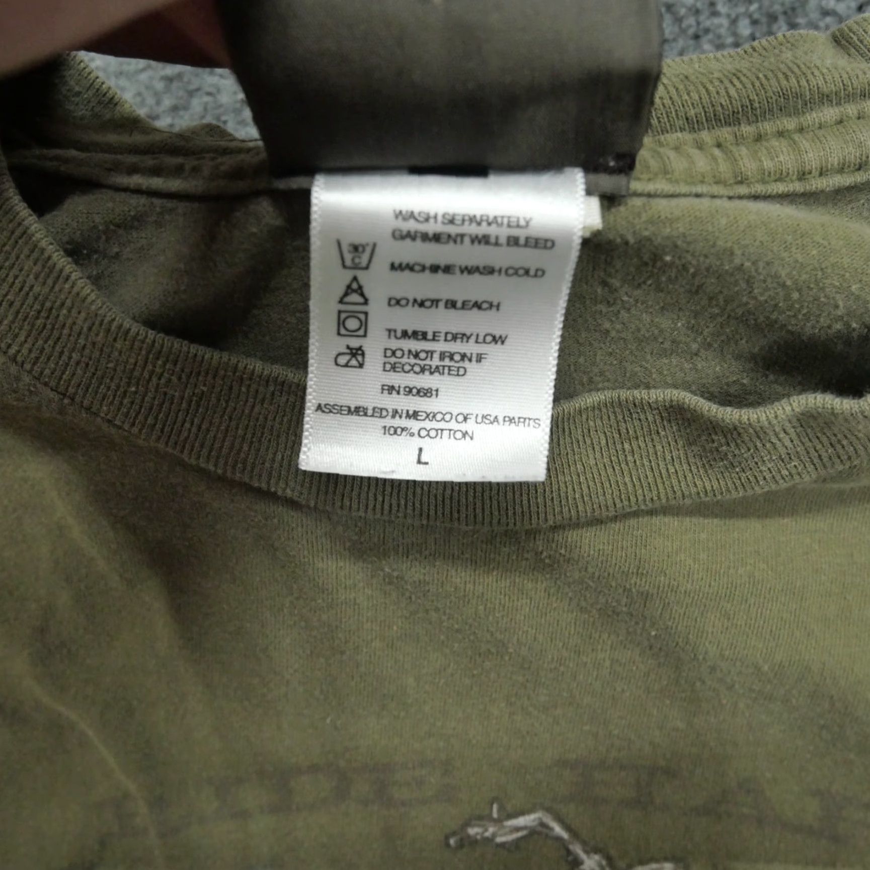 Vintage VINTAGE ODM T Shirt Adult Large Green Motorcycle Distressed Y2K Mens Shirts Crew Neck Short Sleeve Cotton Vintage Size US L / EU 52-54 / 3 - 6 Thumbnail