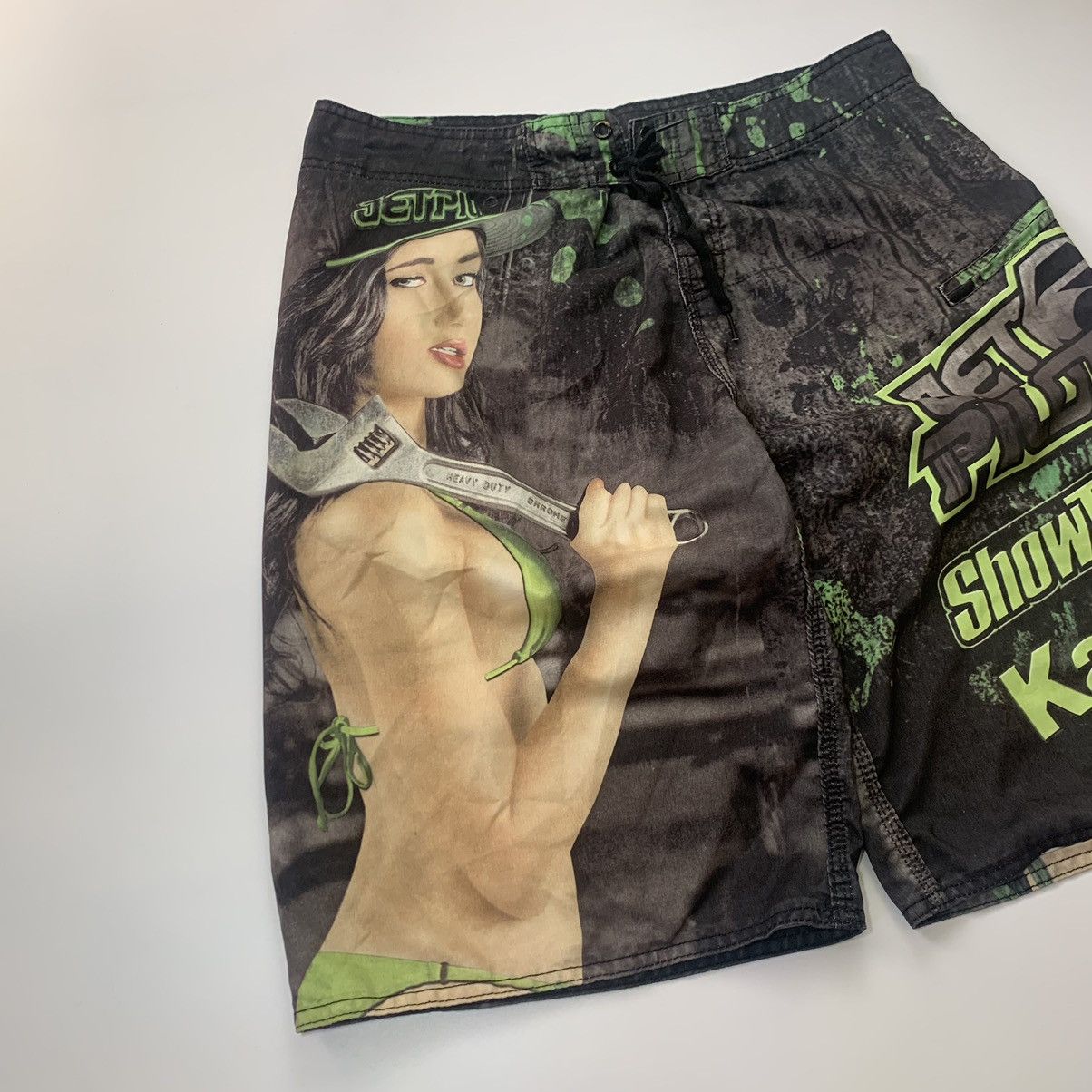Other Vintage Kawasaki Racing Shorts Size US 33 - 2 Thumbnail
