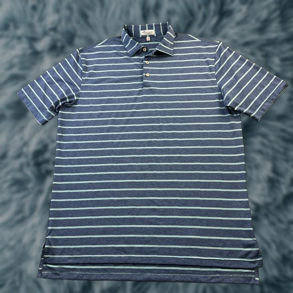 Peter Millar Peter Millar Polo Shirt Mens Large Blue Striped Summer Comfort Polo Shirt Shirt Mens Large Blue Striped Summer Comfort Size US L / EU 52-54 / 3 - 1 Thumbnail