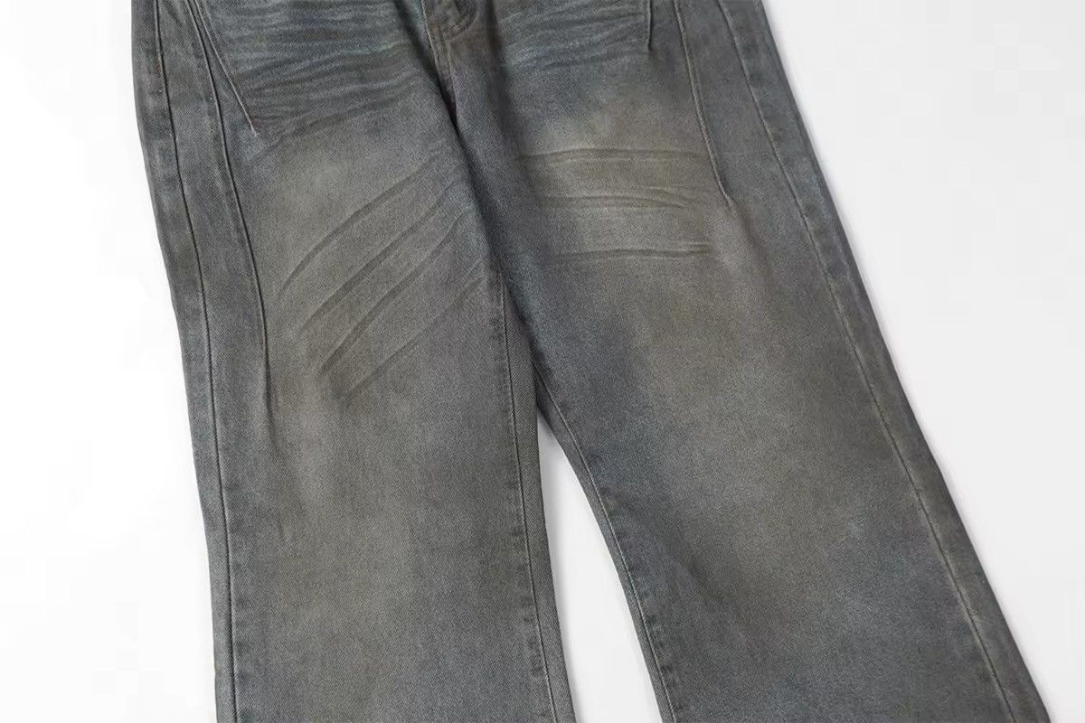 Designer Streetwear Design Distressed Dirty Y2k Jeans Pants Size US 35 - 7 Thumbnail