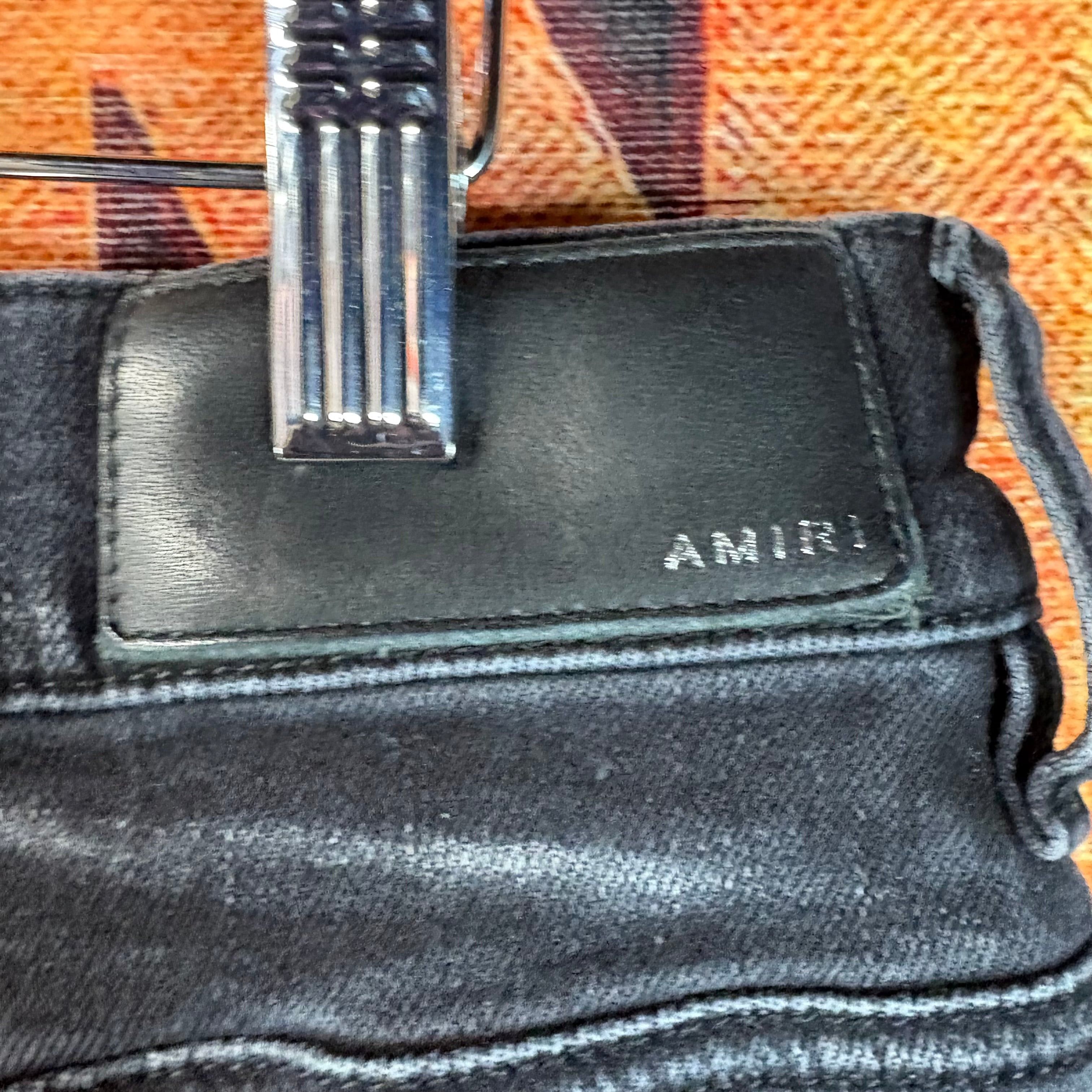 Amiri AMIRI Black Crystal Shotgun Skinny Jeans Size 34" Size US 34 / EU 50 - 8 Thumbnail
