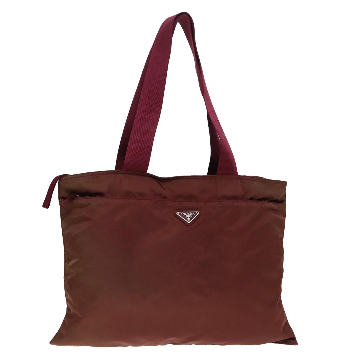 Prada Burgundy Synthetic Tote Bag (Pre-Owned) Size ONE SIZE - 1 Thumbnail