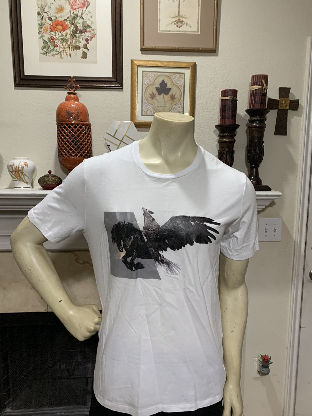 Neil Barrett Horse Eagle T shirt Size US L / EU 52-54 / 3 - 2 Thumbnail