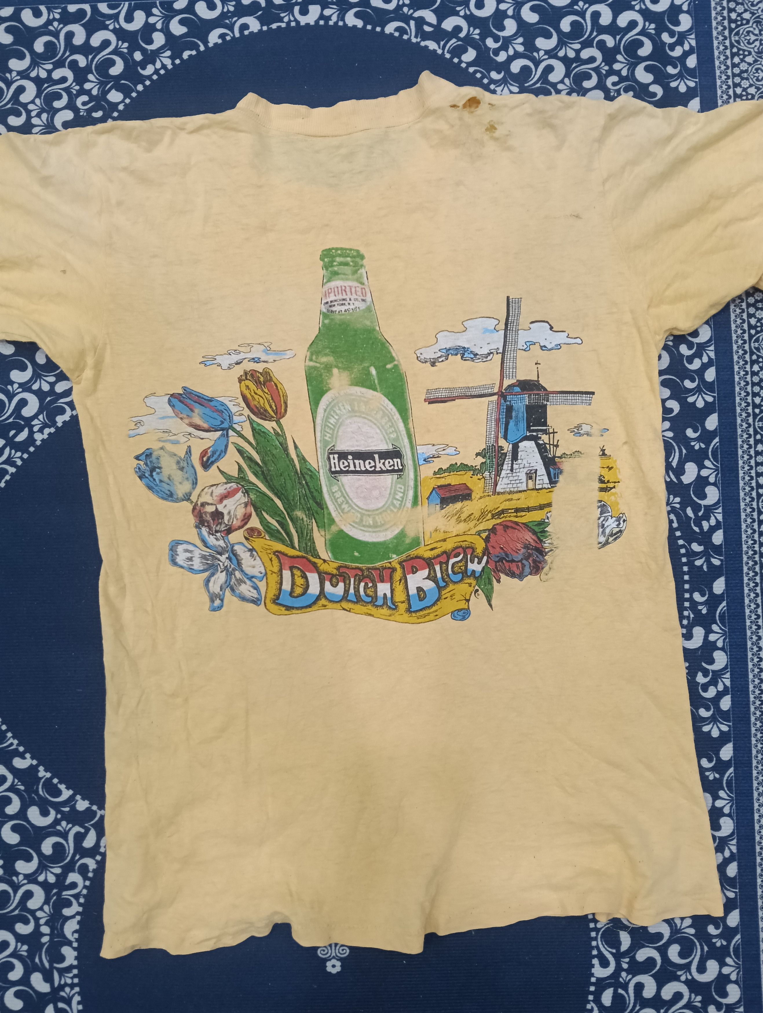 Vintage Rare Vintage 70s Thrashed Heineken Pocket Tee Size US M / EU 48-50 / 2 - 4 Thumbnail