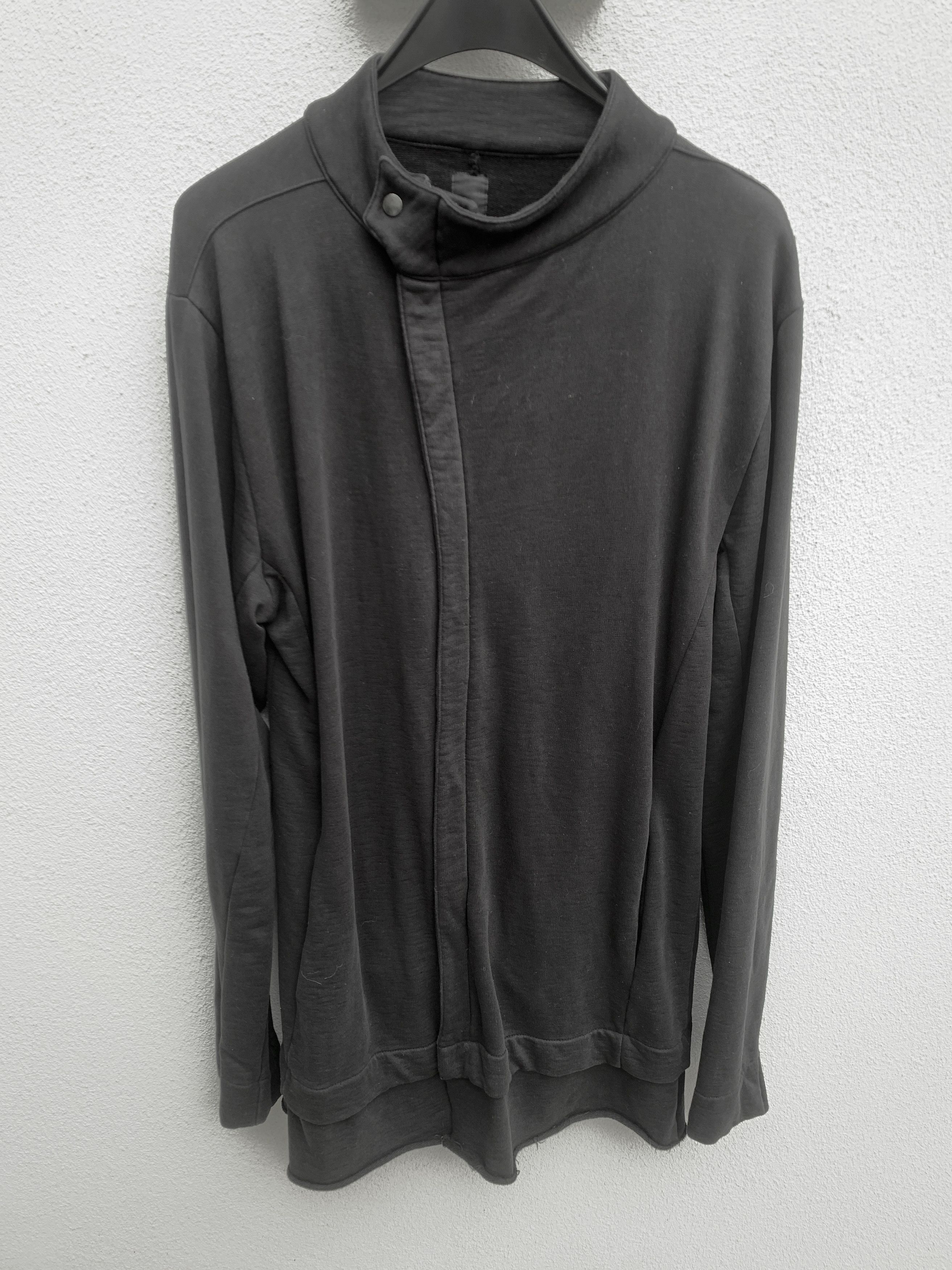 Thom Krom Thom Krom Black Assymetric Zip Long Sweatshirt Jacket Size US XXL / EU 58 / 5 - 1 Thumbnail