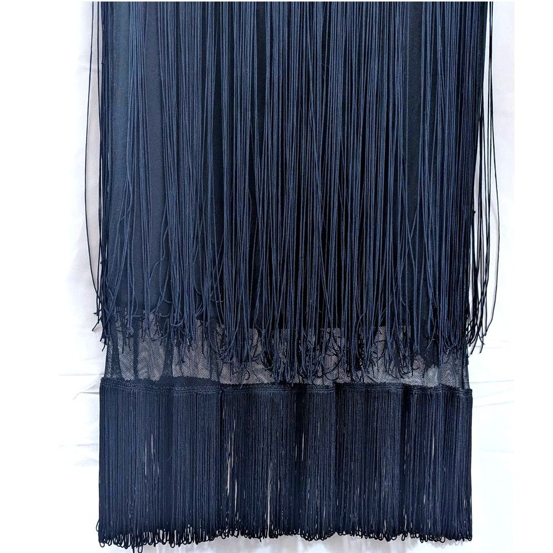 Versace Dolce & Gabbana Vtg 20s Silk Fringe Long Skirt sz 34/48 Size 30" / US 8 / IT 44 - 2 Thumbnail