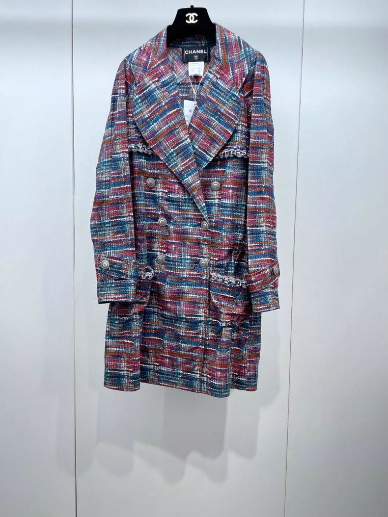 Chanel Chanel Colorful double-breasted eco-friendly windbreaker co Size XXS / US 00 / IT 34 - 1 Thumbnail