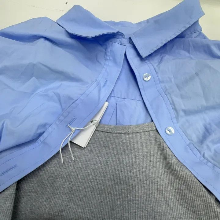 Alexander Wang Alexander Wang Cropped Long Sleeve Shirt - Size XS / US 0-2 / IT 36-38 - 6 Thumbnail