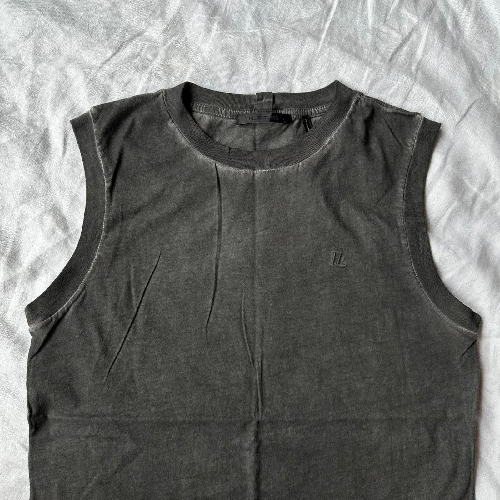 Helmut Lang Grey Overdyed Helmut Lank Sleeveless Tank Top Muscle Shirt Size S / US 4 / IT 40 - 5 Thumbnail