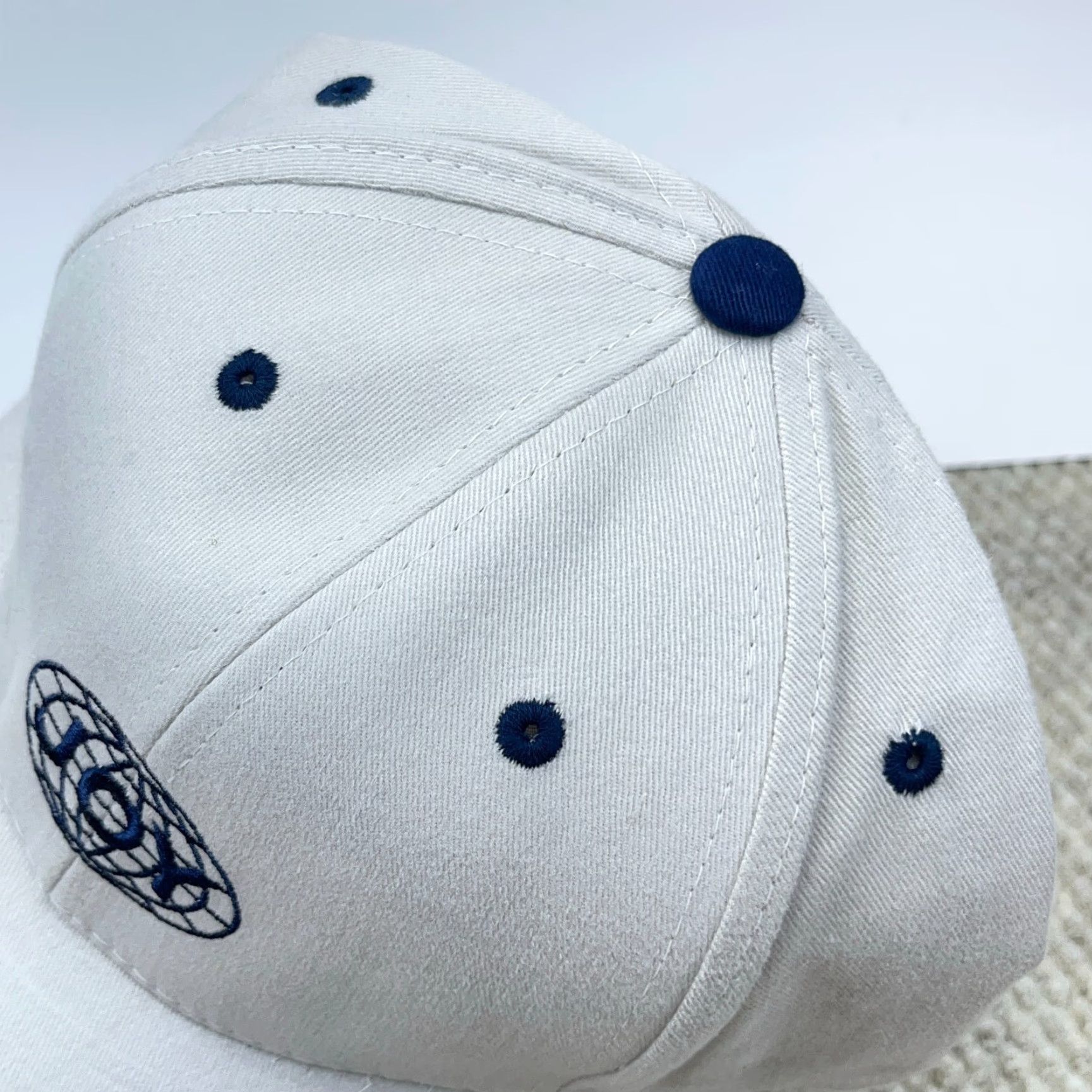Vintage VINTAGE Joy Hat Cap Basebal l Adjustable Twill Gray Blue 80s Advertising USA Men Adjustable Baseball Cap Mens Size ONE SIZE - 4 Thumbnail