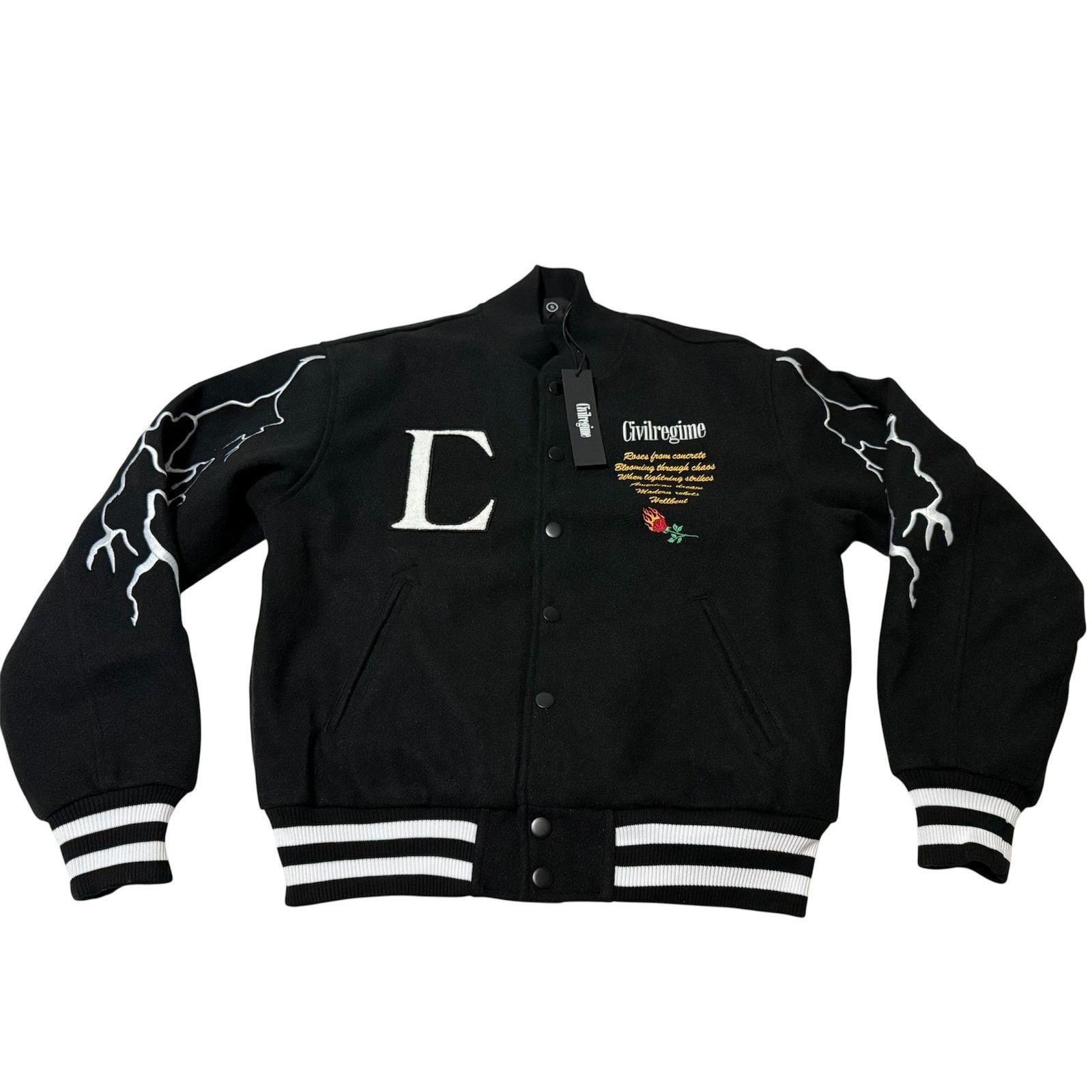 Civil Regime Civil Regime Night Strikes Varsity Jacket Small Embroidered Size US S / EU 44-46 / 1 - 2 Thumbnail