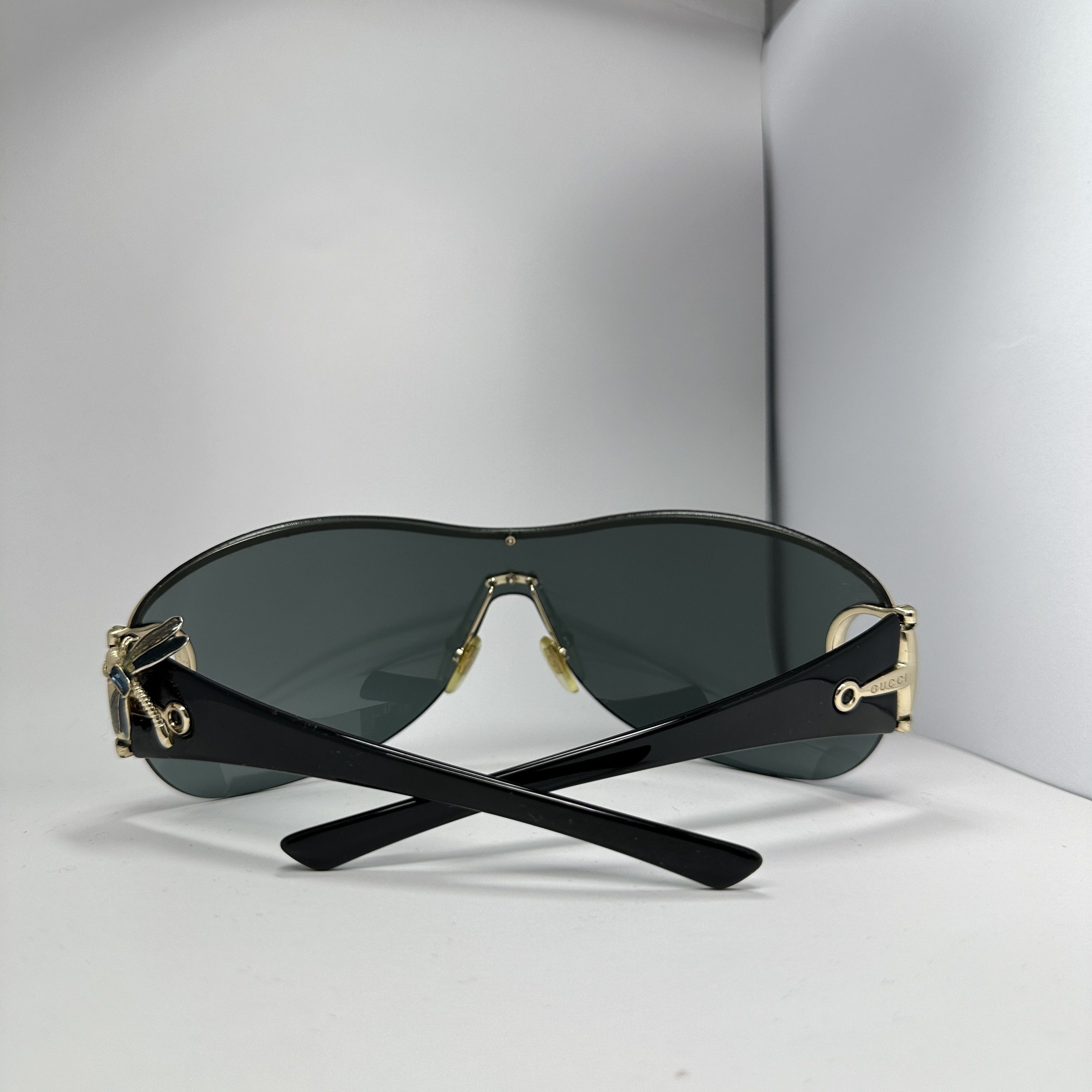 Gucci Vintage Avant Garde Gucci Mask Sunglasses 00s Size ONE SIZE - 13 Thumbnail