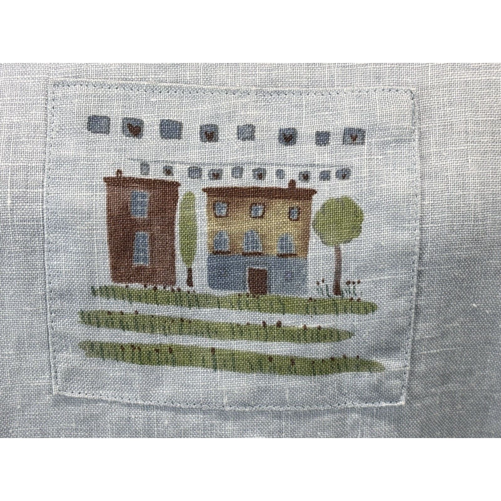 Vintage VINTAGE Kiko Woman Linen Top Shirt Plus 2X Blue Short Sleeve Casual Artsy Spring Summer Women Size XXL / US 16-18 / IT 52-54 - 5 Thumbnail