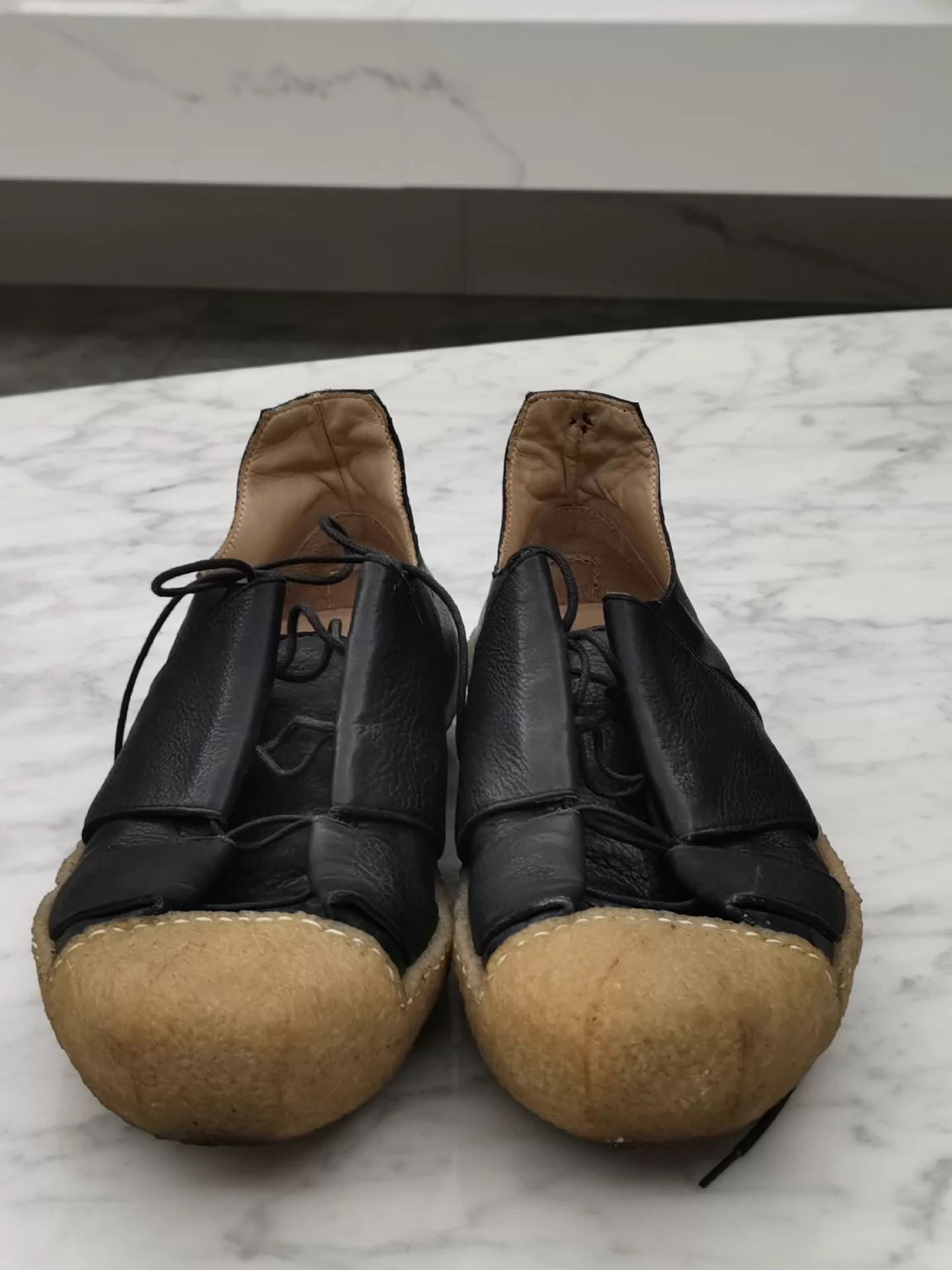 Ma+ m.a+ Edgy Black Leather Rugged Rubber Sole 42 (43) Size US 9 / EU 42 - 5 Thumbnail