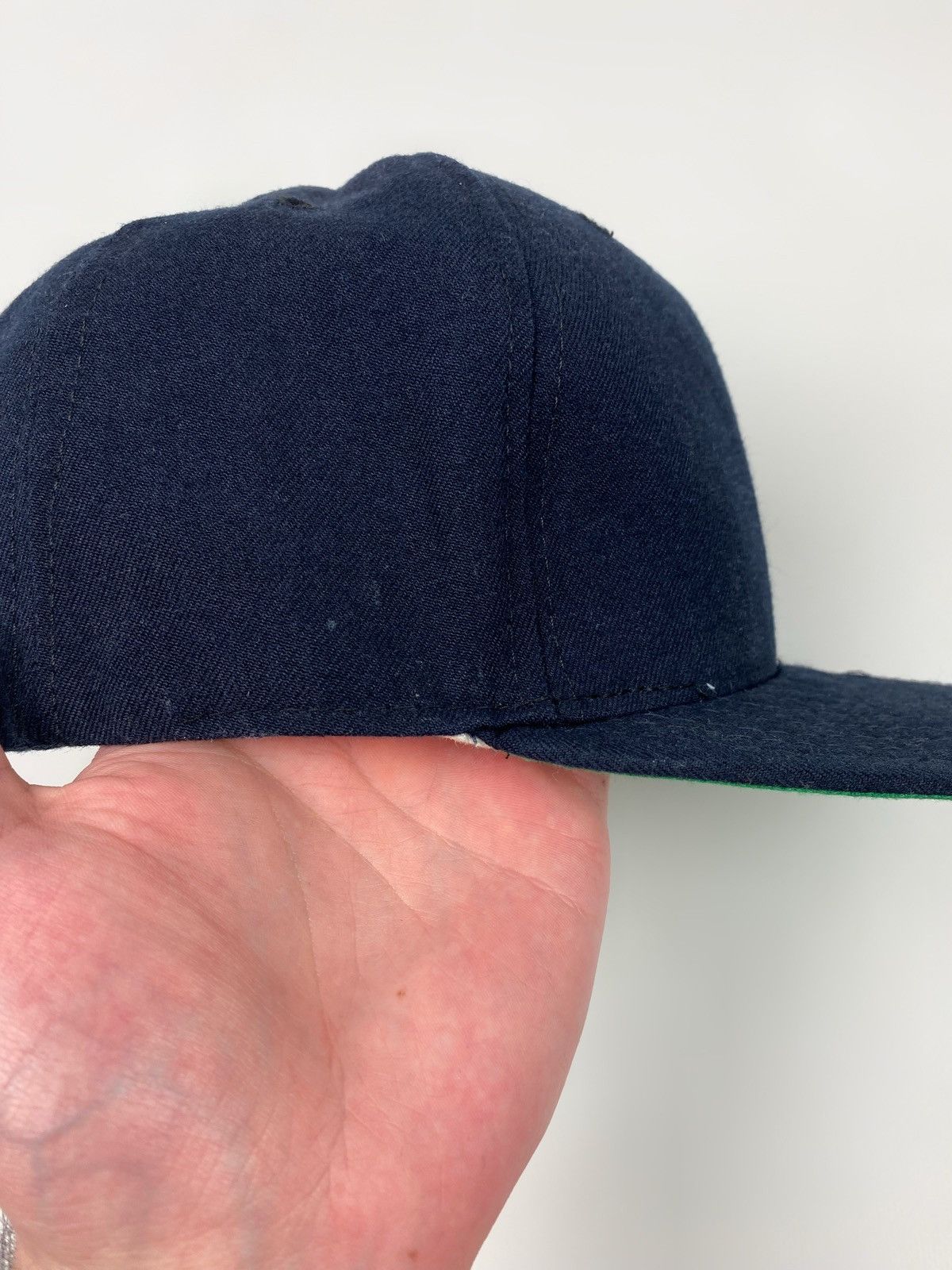New Era 80s 90s Vintage New Era Dupont Visor Navy Blank Snapback Hat Size ONE SIZE - 3 Thumbnail