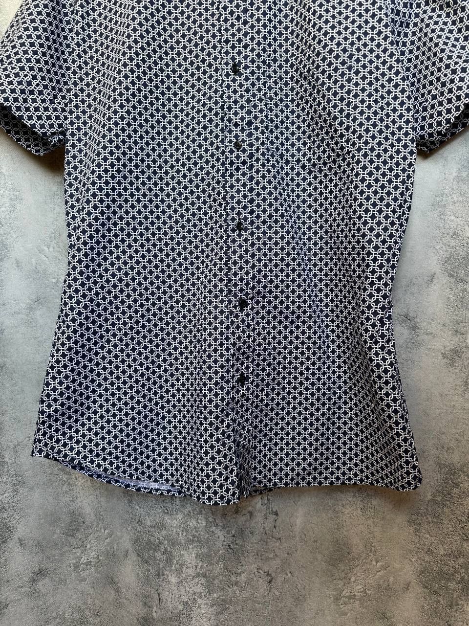 Brioni Brioni Patterned Short Sleeve Button-Up Shirt Chain Print Size US L / EU 52-54 / 3 - 7 Thumbnail
