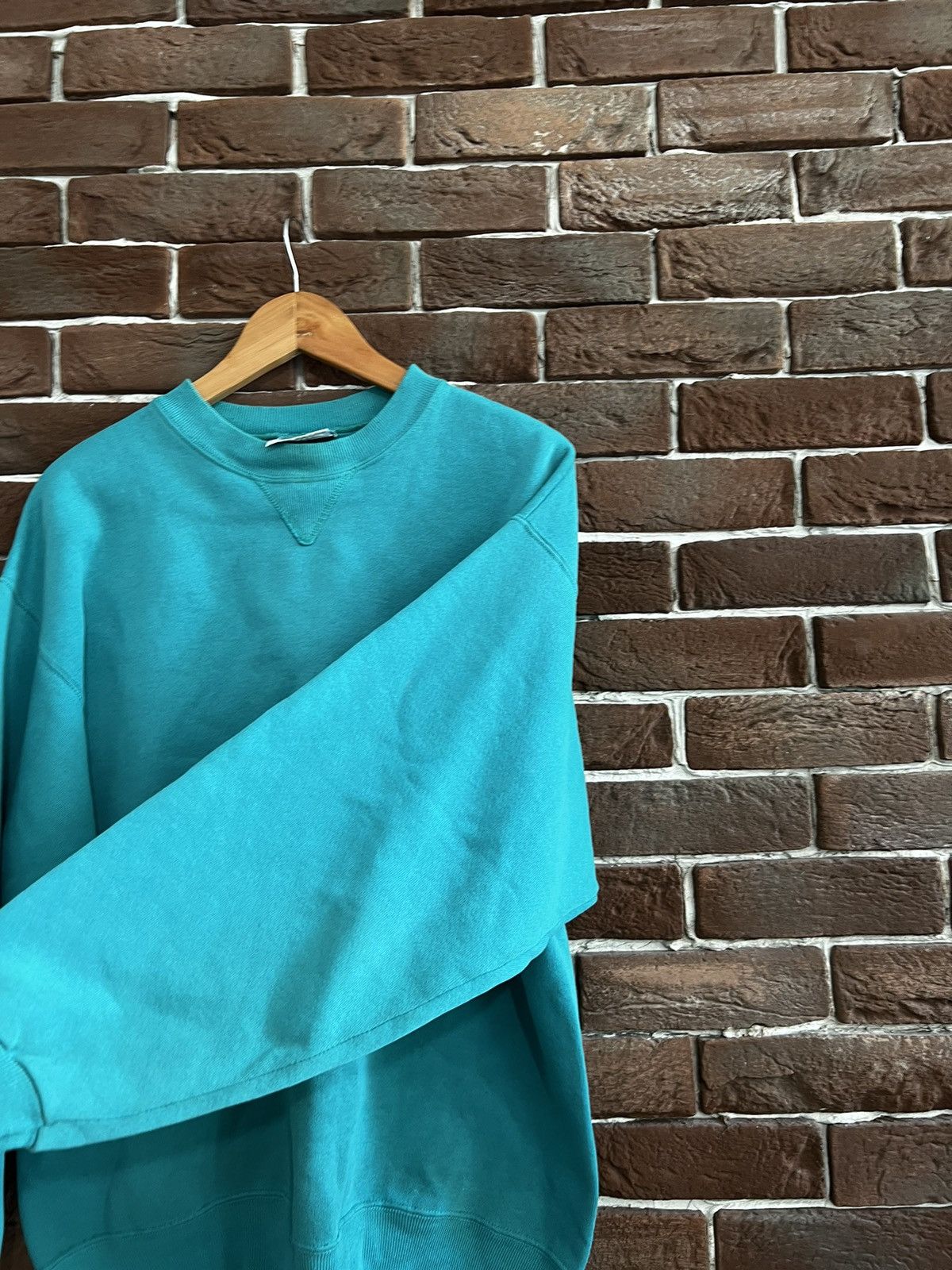 Hanes Rare 90s Vintage Turqoise Hanes XL Blank Crewneck Hype Grail Size US XL / EU 56 / 4 - 5 Thumbnail