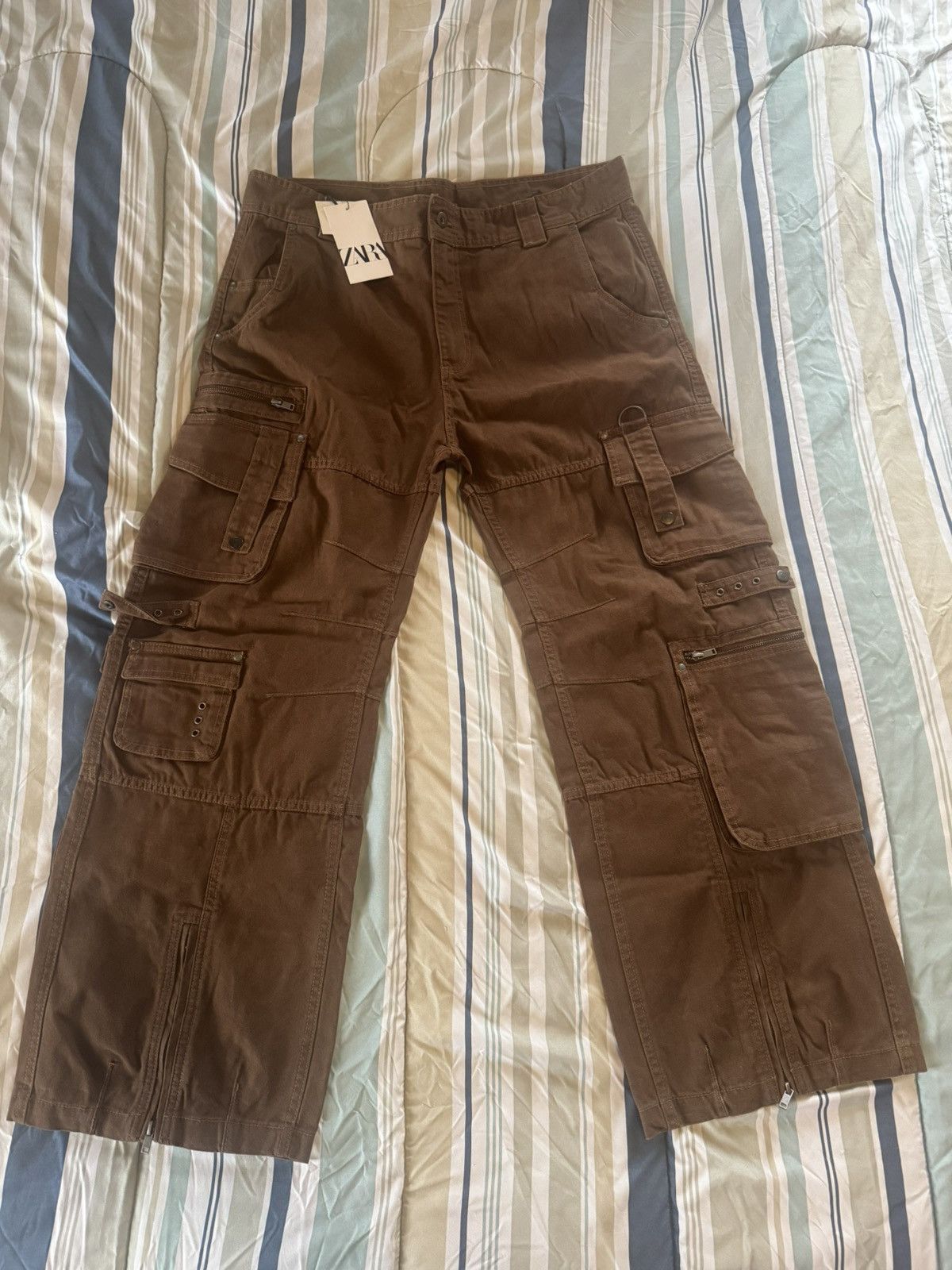 Zara Zara Brown Baggy Pants Size US 38 / EU 54 - 1 Thumbnail