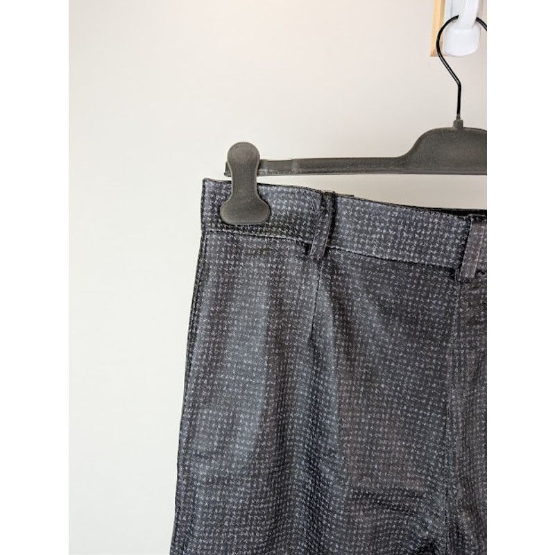 Bottega Veneta o1rshd1 Paddington Printed Leather Trousers Pant Black/ Grey Size US 34 / EU 50 - 15 Thumbnail