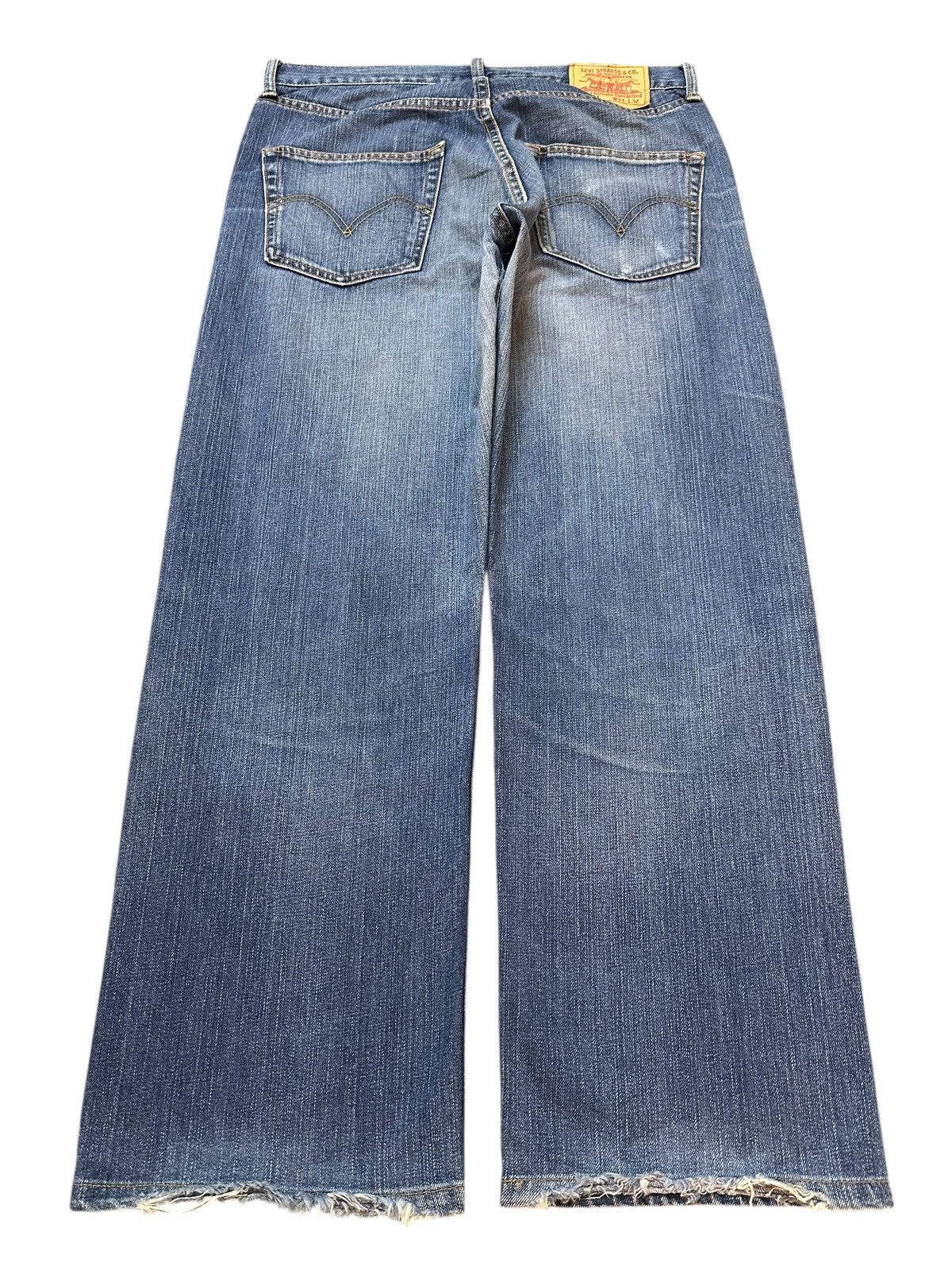Levi's Vintage 90s Levis 534 Blue Faded Wash Distress Baggy Jeans Size US 33 - 2 Thumbnail