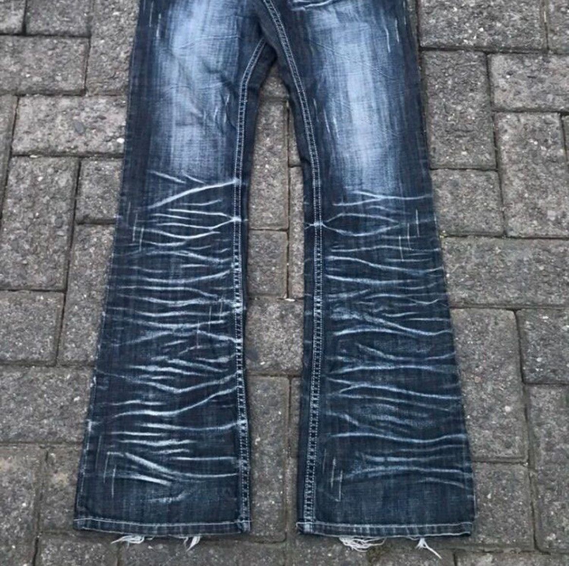 semanticdesign Semantic Design Faded Flare Denim Pants Size US 32 / EU 48 - 2 Thumbnail