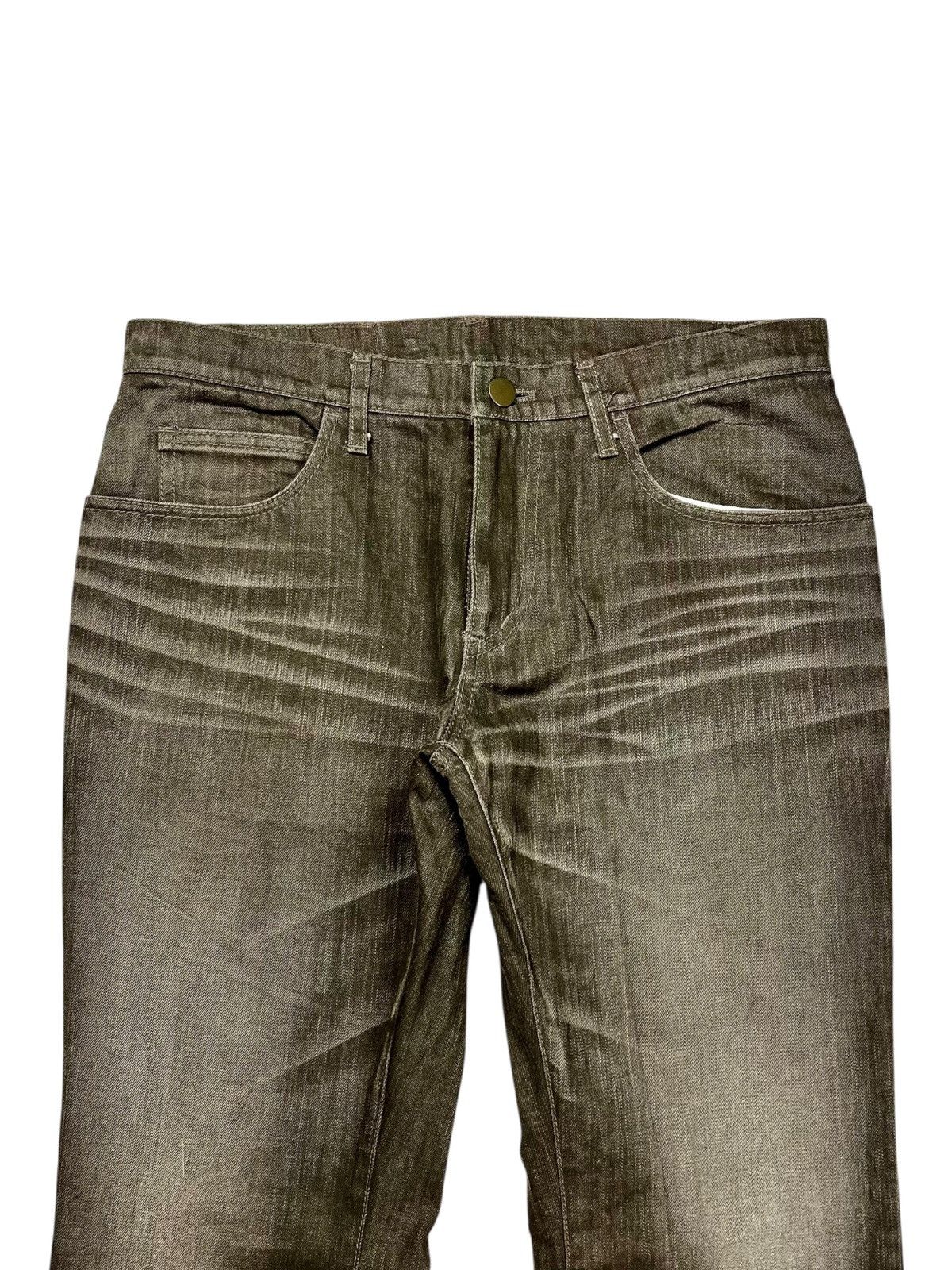 If Six Was Nine 2000s Tete Homme - Chocolate Mudwash Flared Denim - Size US 29 - 3 Thumbnail