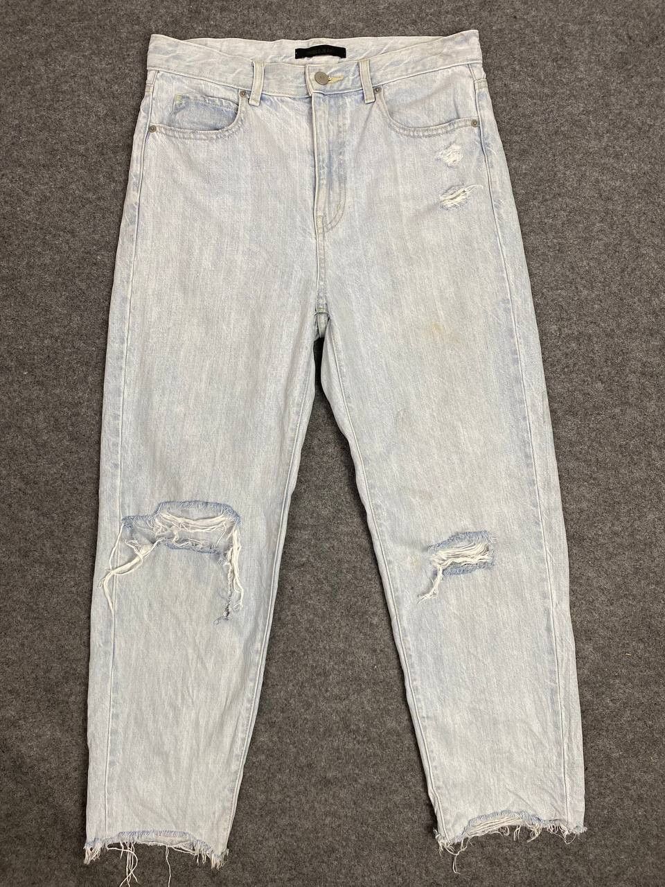 Japanese Brand uniqlo lightwash distressed denim Size US 32 / EU 48 - 7 Thumbnail