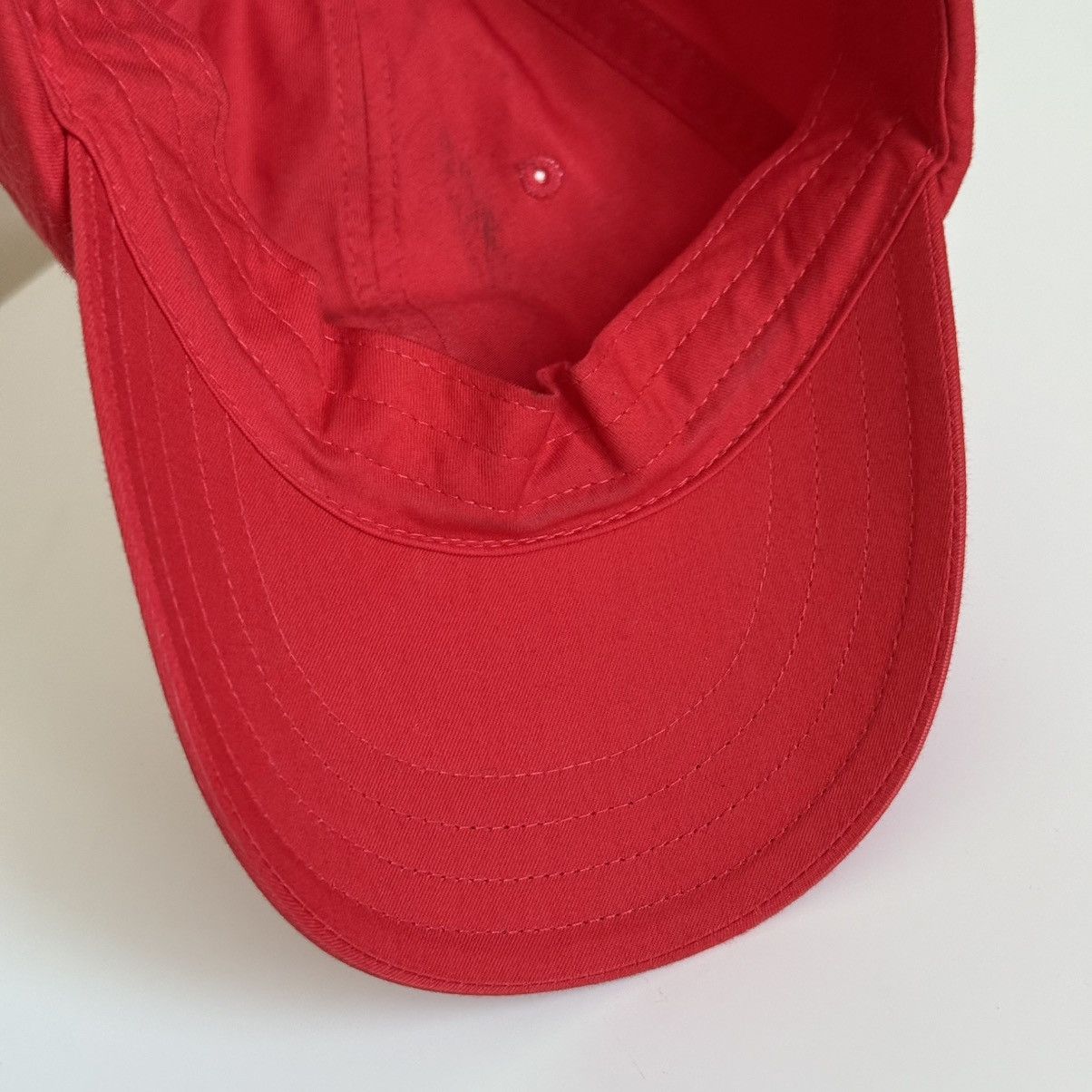 Nike Vintage Nike Red Swoosh Strapback Hat – Adjustable Velcro Size ONE SIZE - 7 Thumbnail