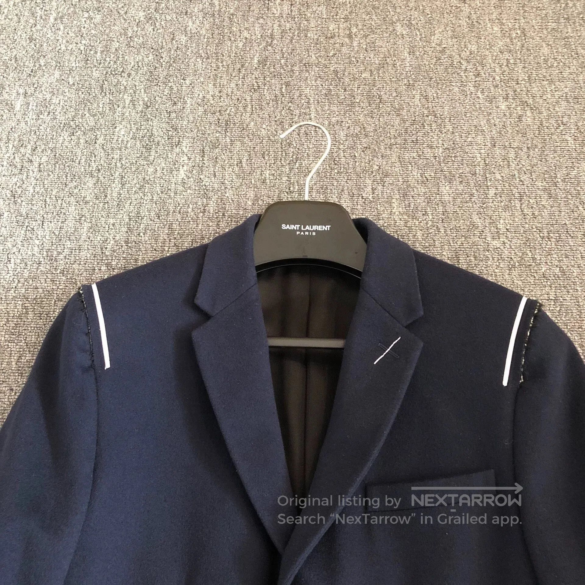 Dior Dior Homme 18FW Royal Blue Wool Coat. Size US S / EU 44-46 / 1 - 3 Thumbnail