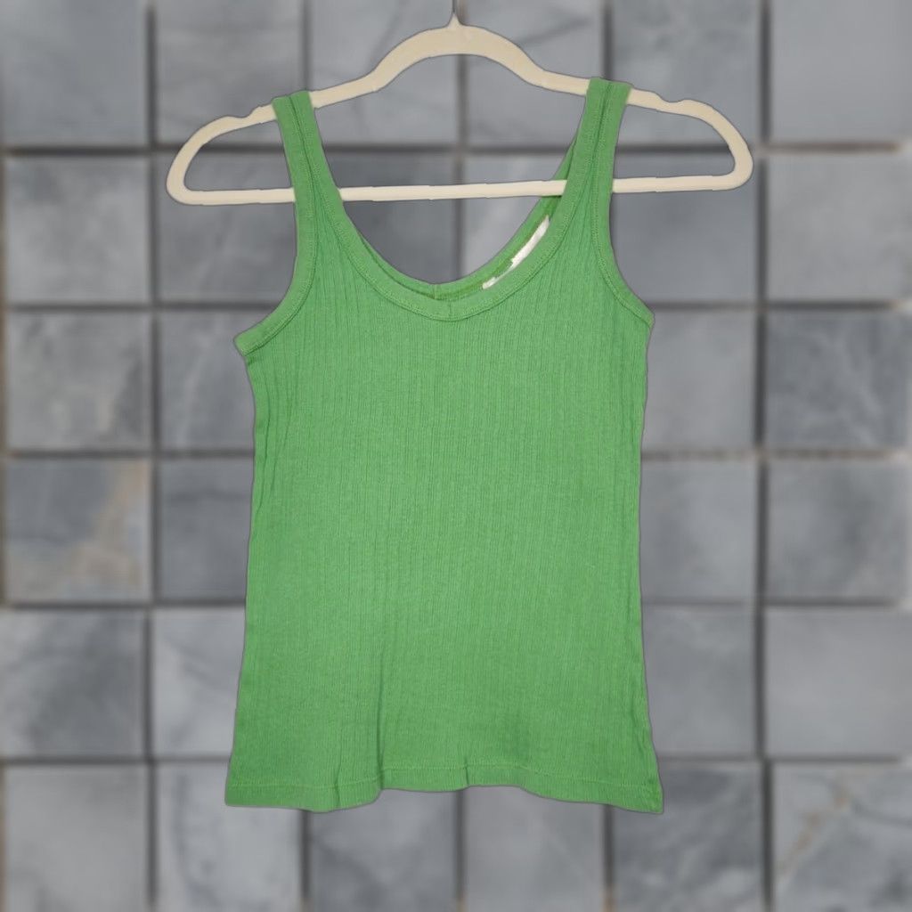Victoria's Secret VINTAGE Victoria's Secret Tank Top XS Green Ribbed Stretch Boho Fairy 00s Y2K Women Tank XS Green Fairy Vintage Y2K Size XS / US 0-2 / IT 36-38 - 1 Thumbnail