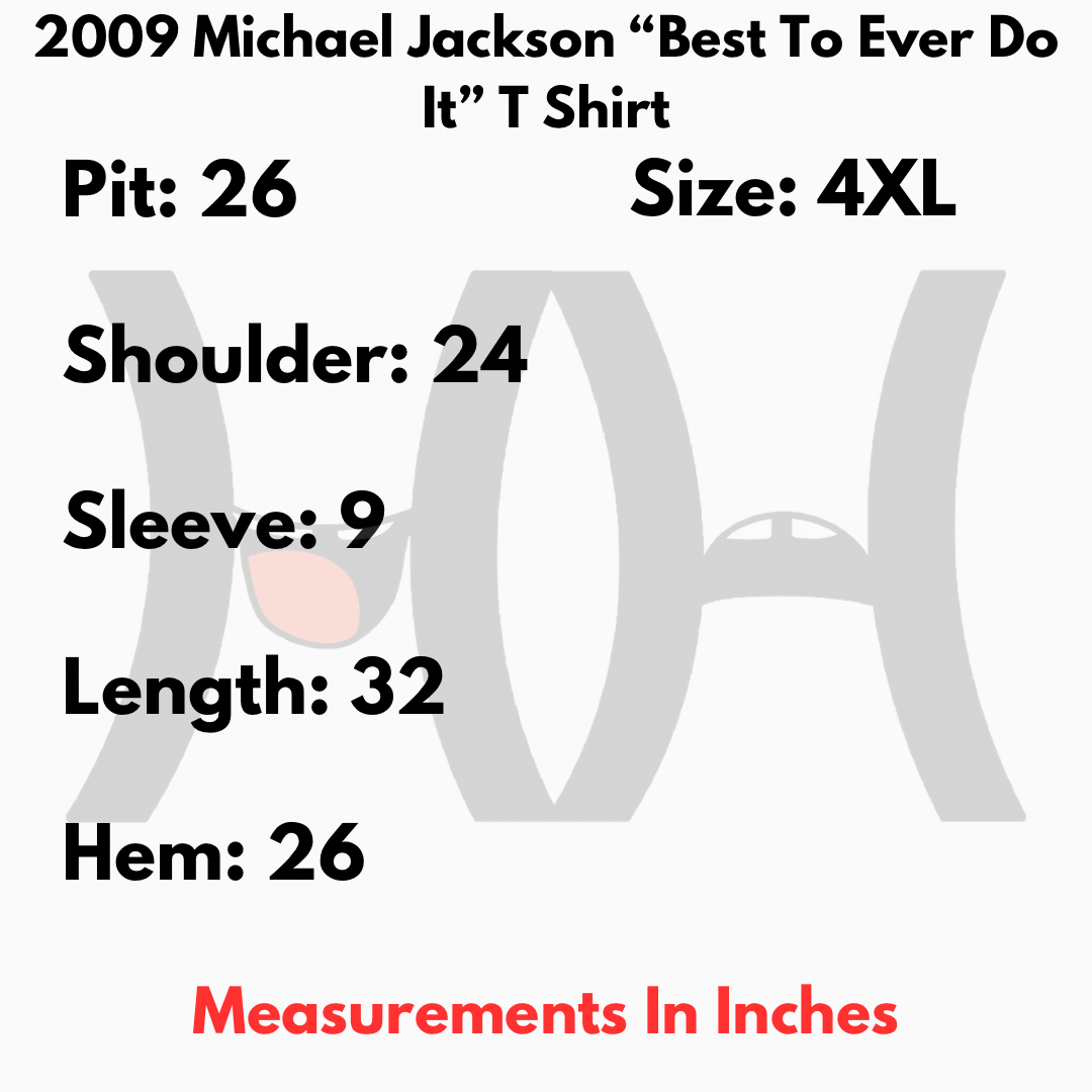 Michael Jackson × Rap Tees 2009 Michael Jackson “Best To Ever Do It” T Shirt Size US XXL / EU 58 / 5 - 6 Thumbnail