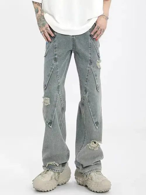 Japanese Brand × Jean High Street Heavy Industry Style Straight Casual Jeans Size US 32 / EU 48 - 1 Thumbnail