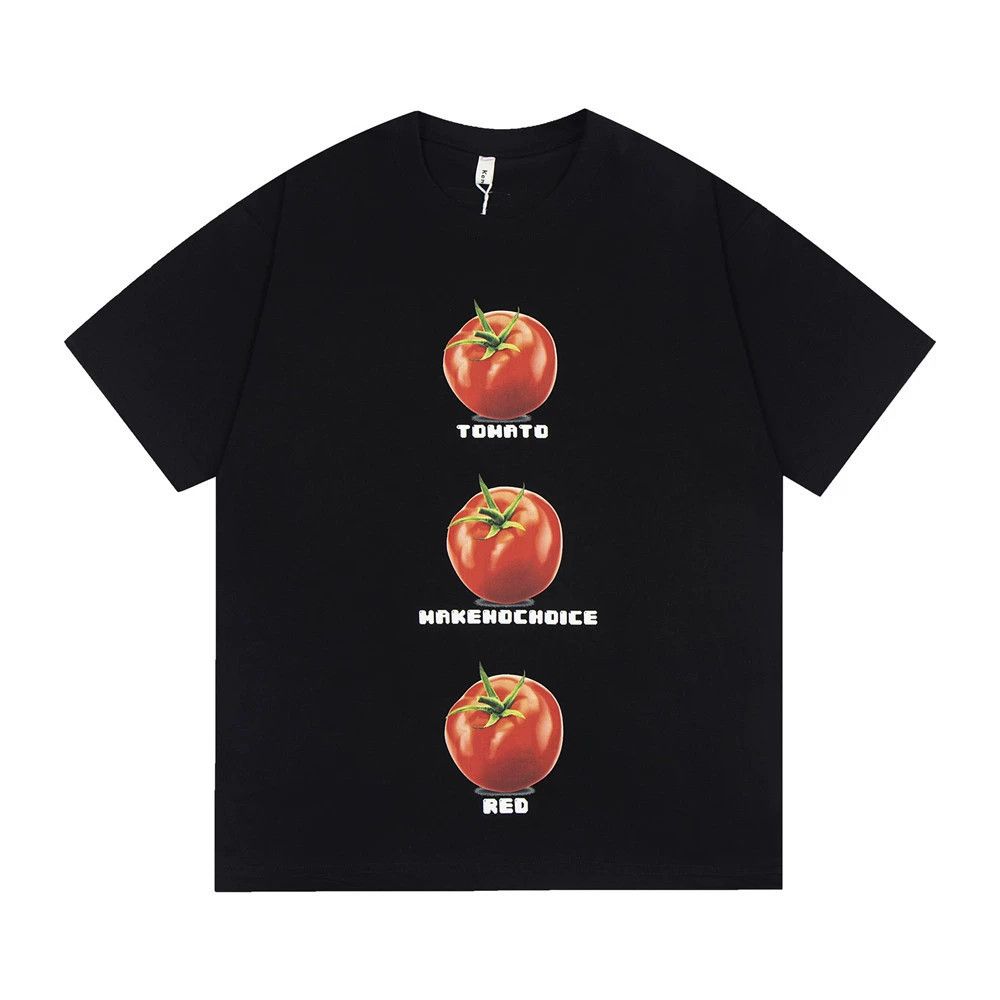 Vintage Men's trendy hip-hop loose tomato fruit print T-shirt Size US M / EU 48-50 / 2 - 1 Thumbnail