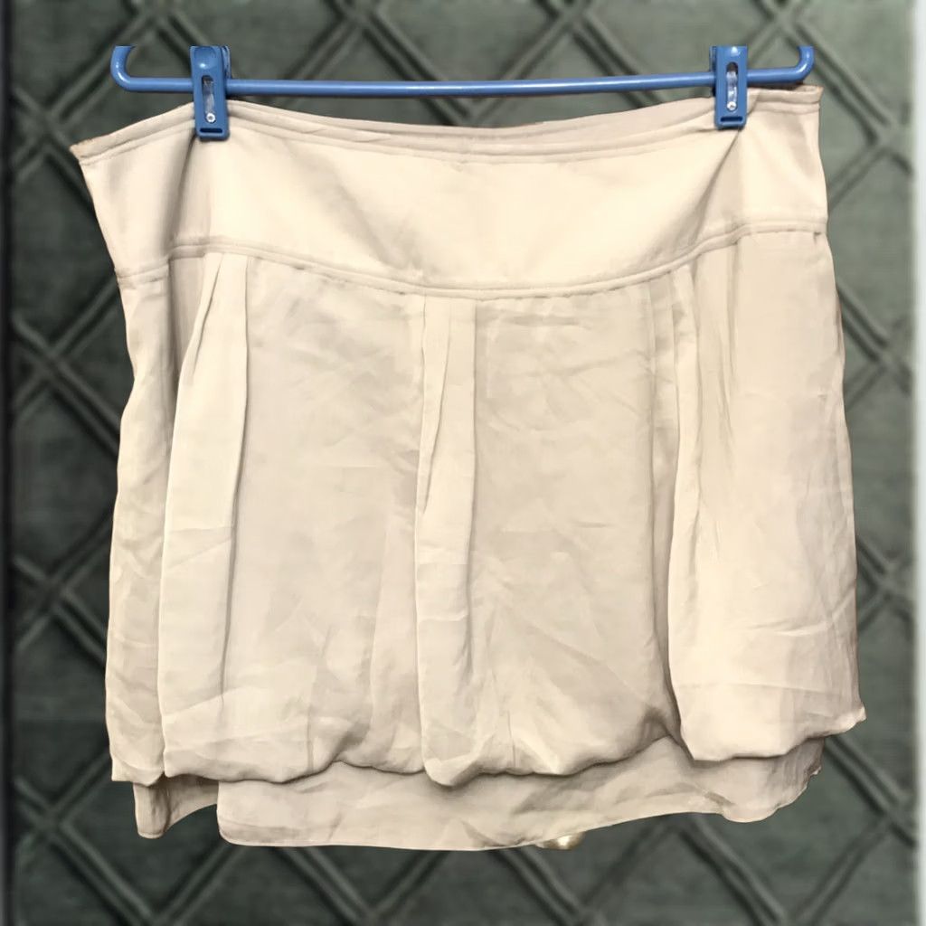 Gap GAP Gray Short Above Knee Bubble Skirt 14 NWT Lined Side Zip Womens Skirt 18" Length Size 36" / US 14 / IT 50 - 1 Thumbnail