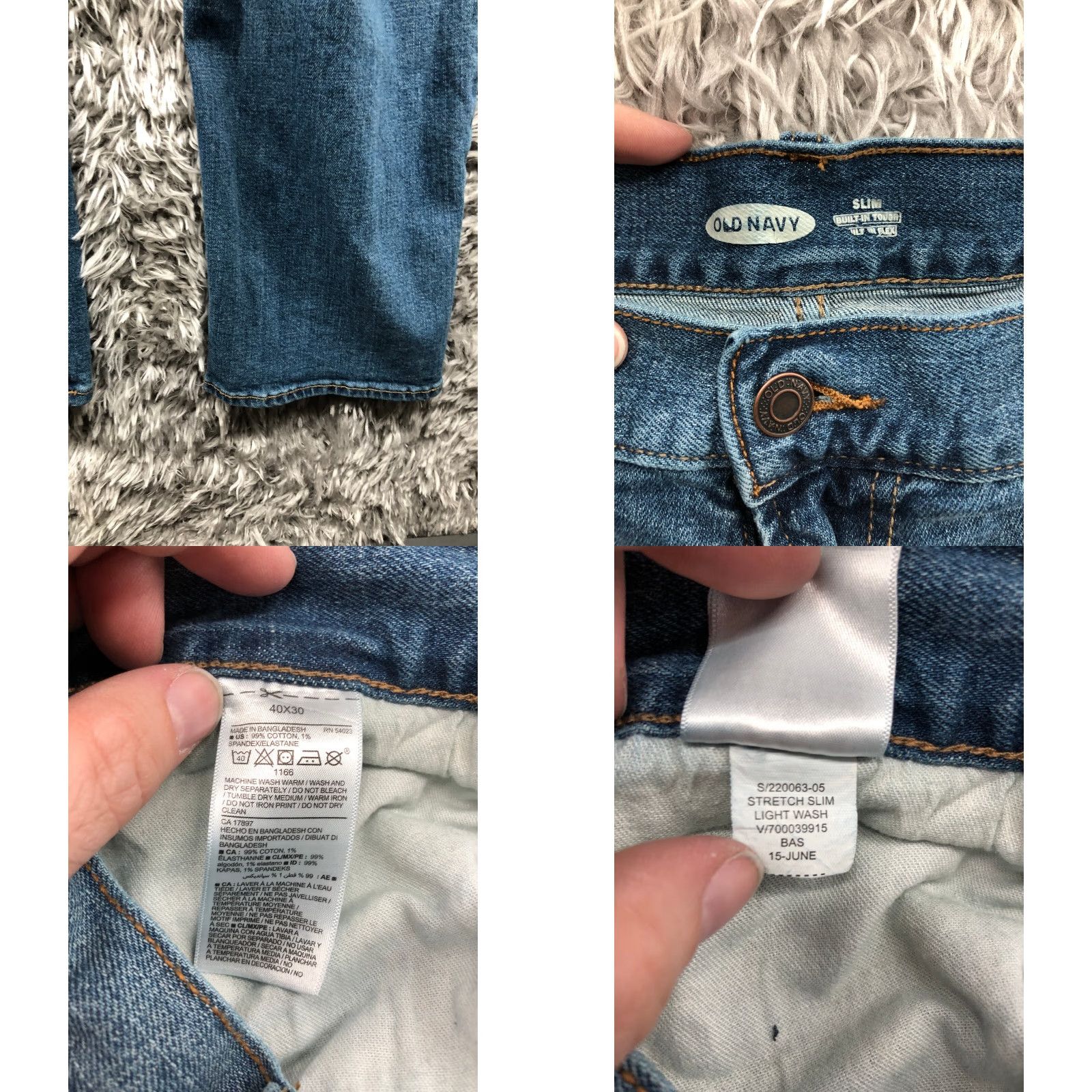 Old Navy Old Navy Jeans Mens 40x30 Slim Straight Dark Wash Blue Denim Jeans Size US 40 / EU 56 - 8 Thumbnail