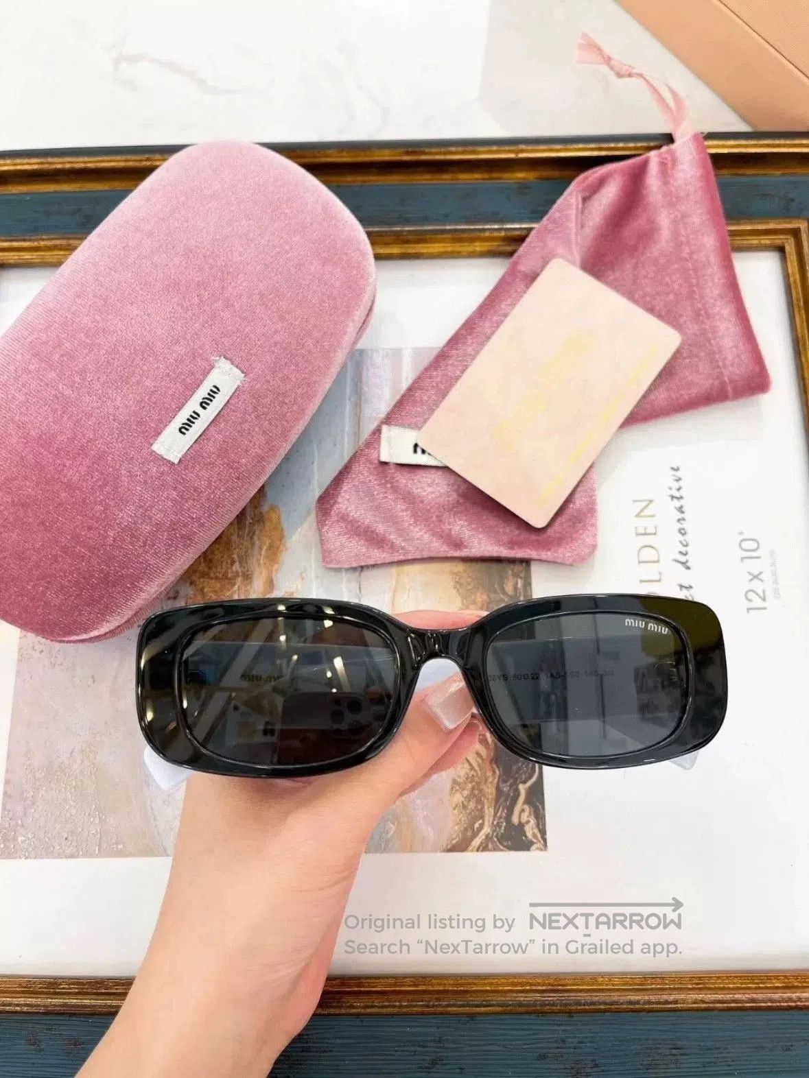 Miu Miu Miumiu Black White Square Sunglasses. Size ONE SIZE - 2 Thumbnail