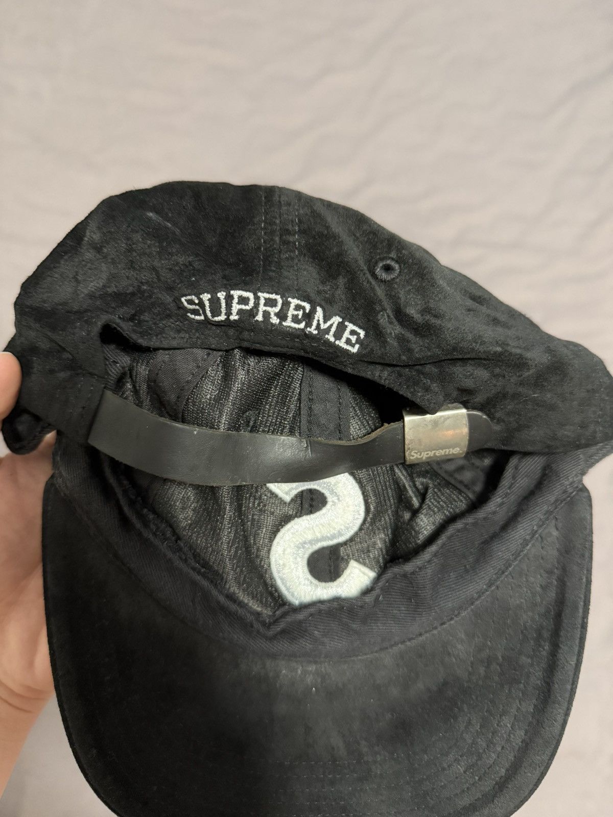 Supreme Supreme suede s logo 6 panel cap hat Size ONE SIZE - 2 Thumbnail