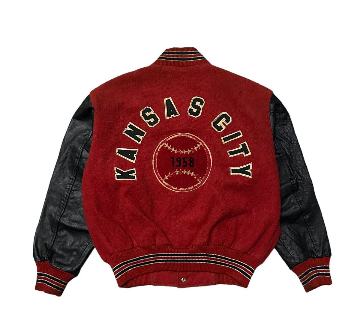 Vintage Vintage 70s Kansas city baseball varsity jacket Size US M / EU 48-50 / 2 - 1 Thumbnail