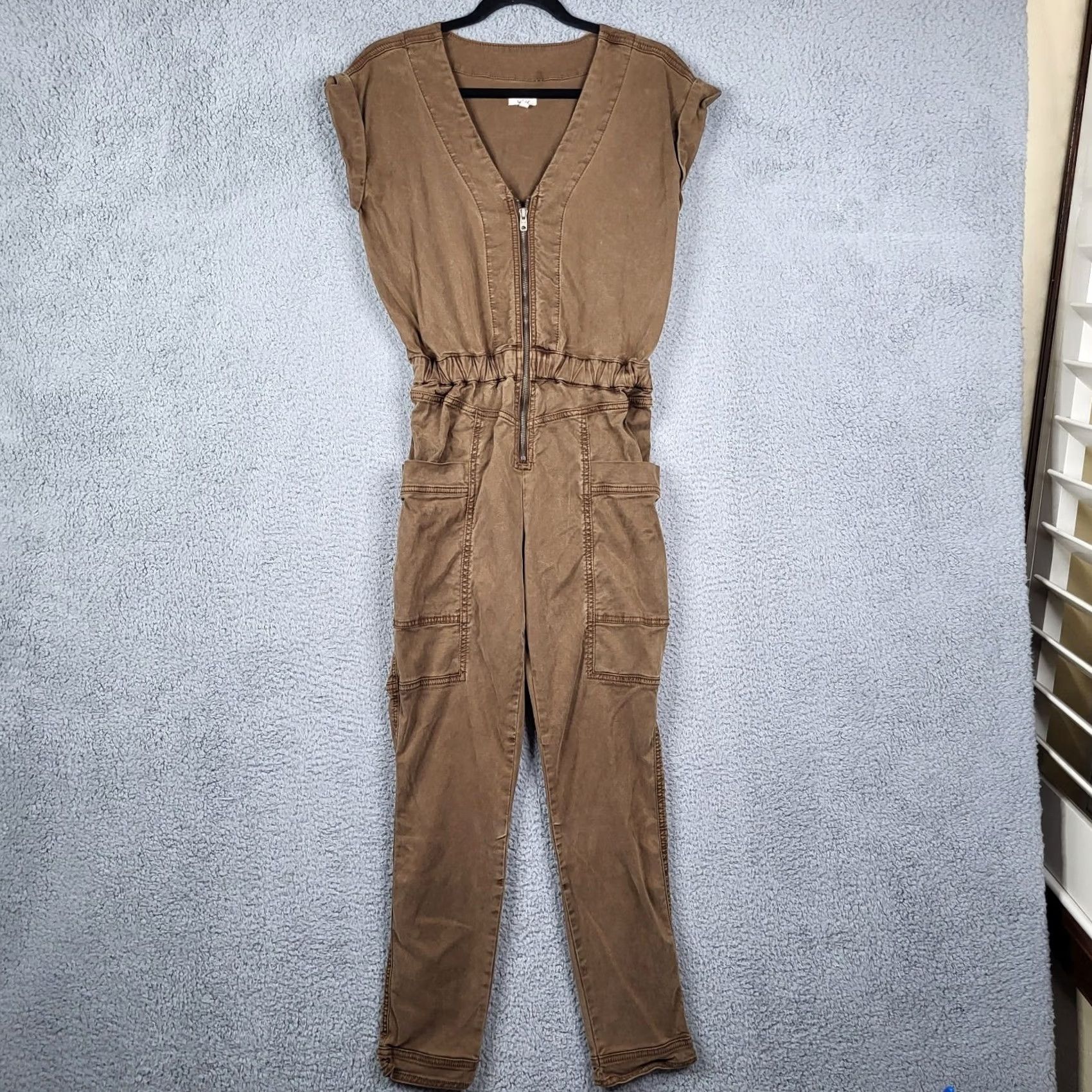 Splendid Mary Lawless Lee X Splendid Utility Zipper V-Neck Rompers & Jumpsuits Size XS Size 26" / US 2 / IT 38 - 3 Thumbnail