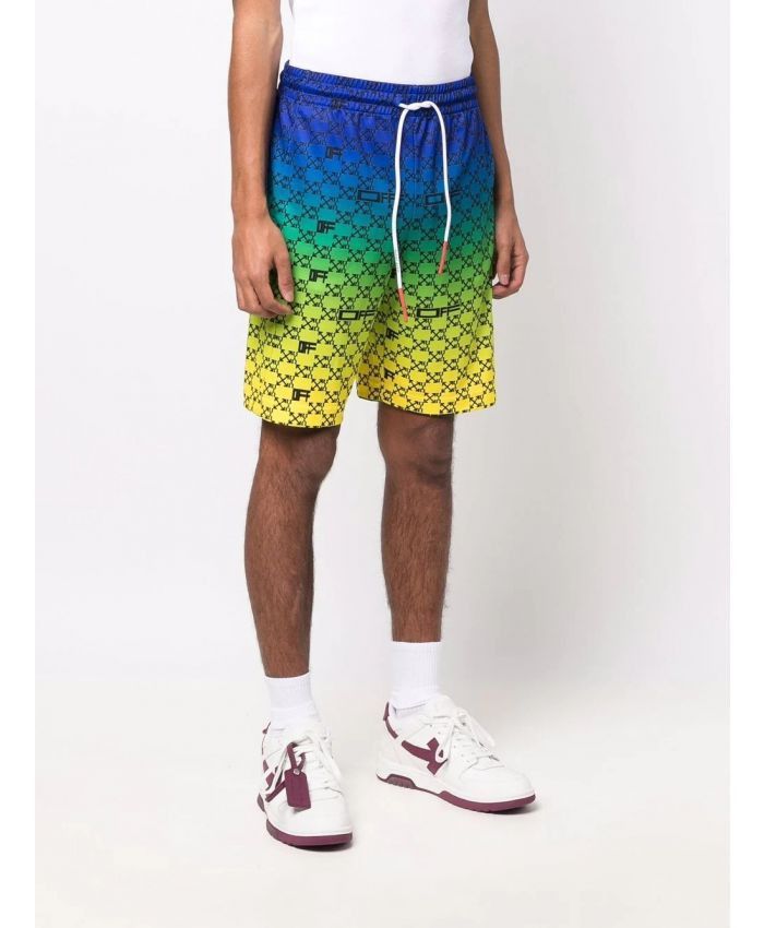 Off-White o1rshd1 Athl Monogram Shorts in Multicolor Size US 28 / EU 44 - 3 Thumbnail