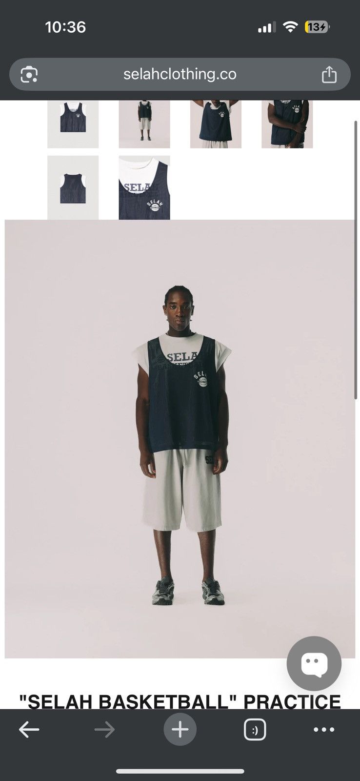 Other SELAH BASKETBALL" PRACTICE JERSEY CUT OFF TEE - large Size US L / EU 52-54 / 3 - 6 Thumbnail