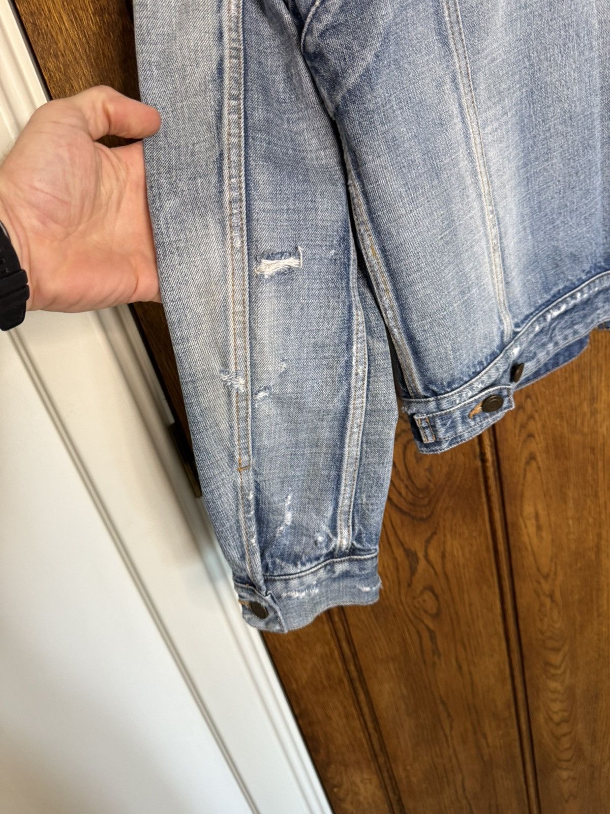 Saint Laurent Paris SS22 Saint Laurent zip distressed denim trucker jacket 50 Size US M / EU 48-50 / 2 - 21 Thumbnail