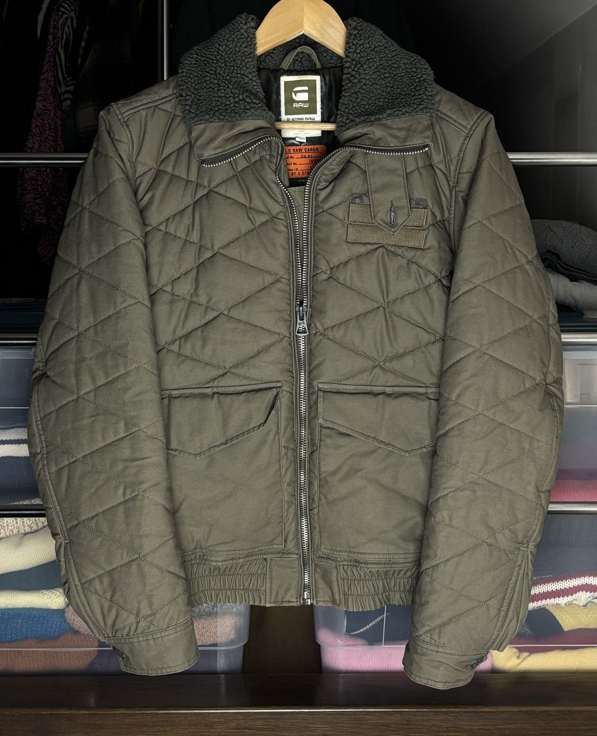 G-Star G-Star RAW Aviator Quilted Bomber Jacket MA1 Vintage Pilot Size US L / EU 52-54 / 3 - 1 Thumbnail