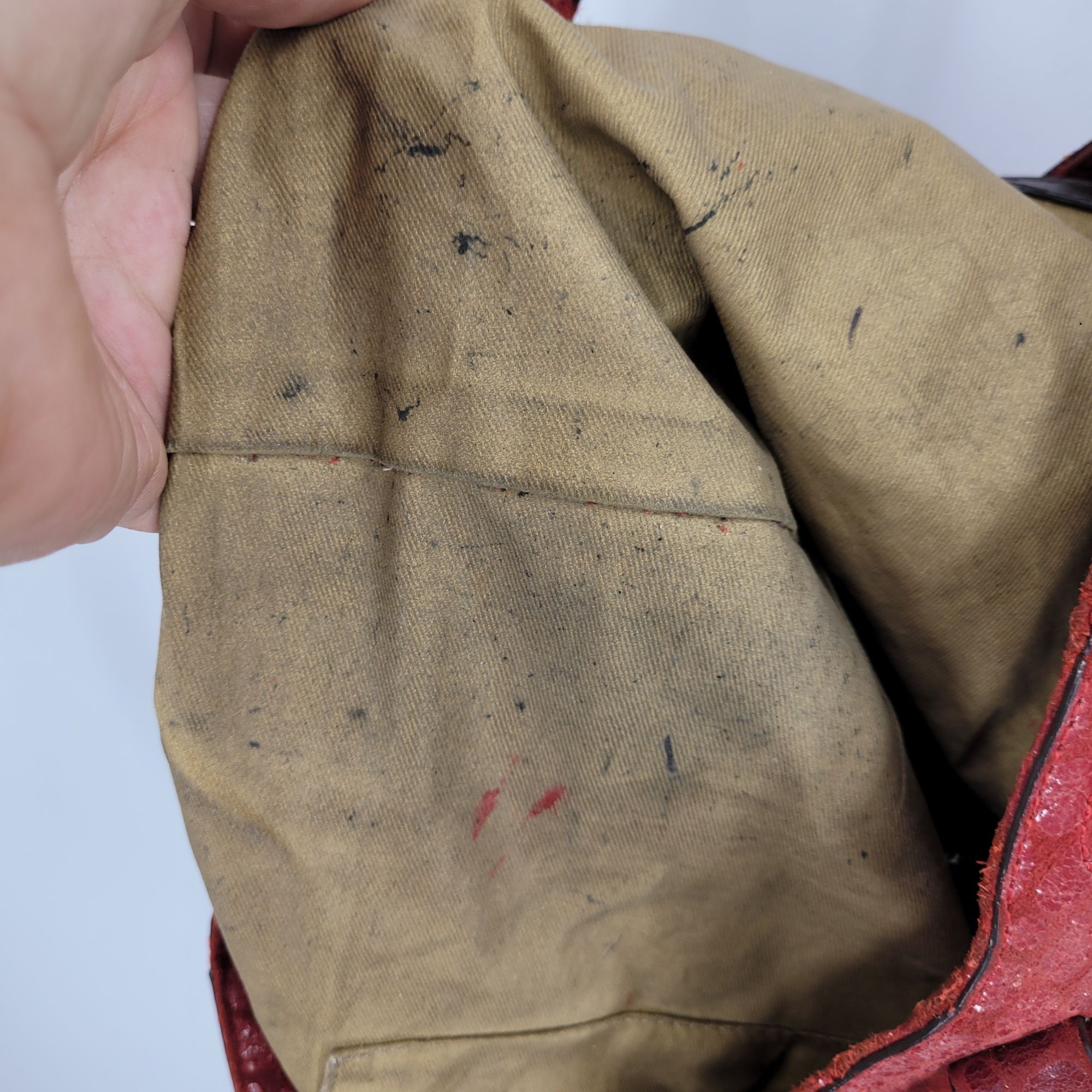 Designer Antonio Melani Red Pebble Textured Leather Hobo Satchel Shou Size ONE SIZE - 8 Thumbnail