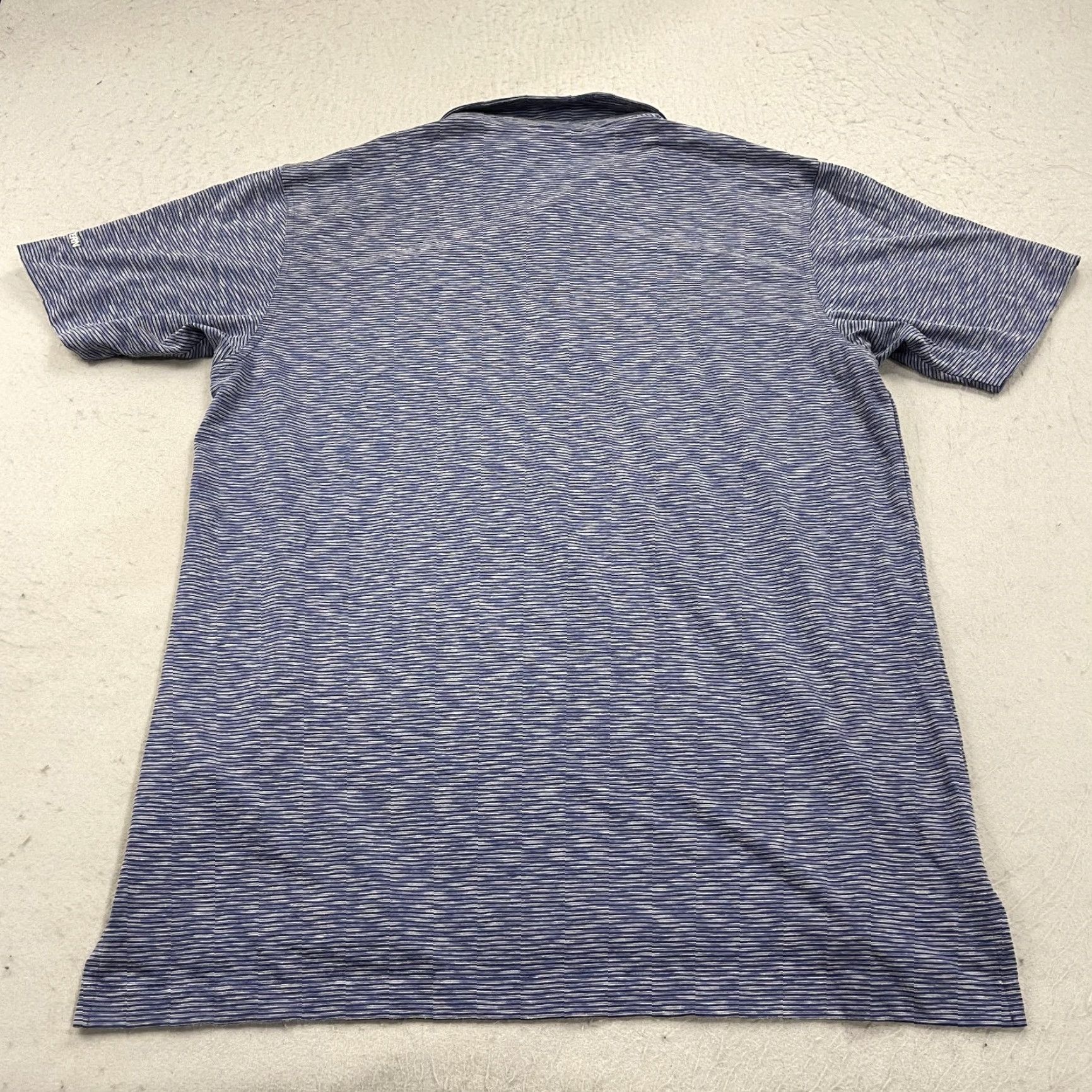 Vintage Dunning Polo Shirt Mens Large Blue Striped polyester cotton 100 Short Sleeve Golf logo Vintage: No Size US L / EU 52-54 / 3 - 7 Thumbnail